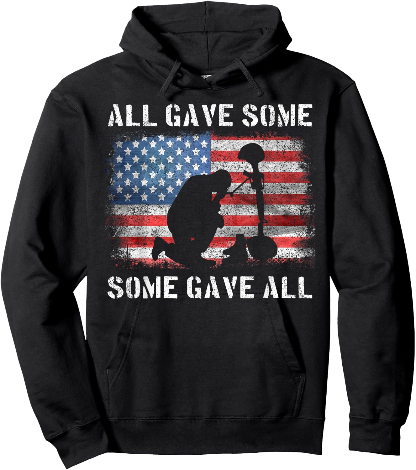 All Gave Some Some Gave All I Veteran & Memorial's Day Hoodie - Hoodie | Black