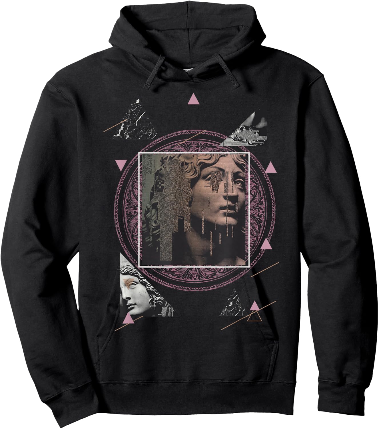 Vaporwave Aesthetic Retro Clothing 80s 90s Greek Statue Art Hoodie - Hoodie | Black