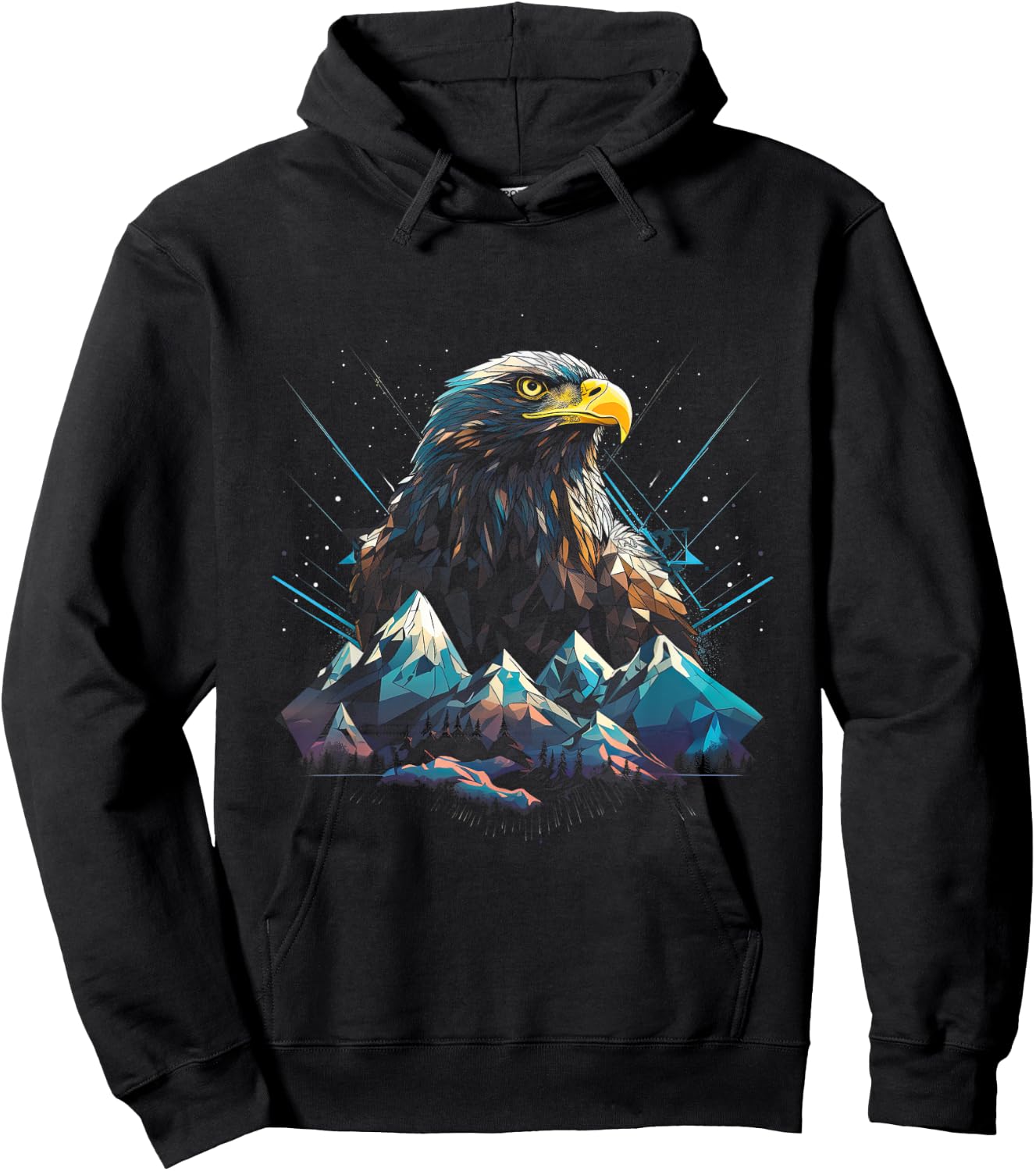 Bald eagle Bird Nature Usa Lightning Hoodie - Hoodie | Black