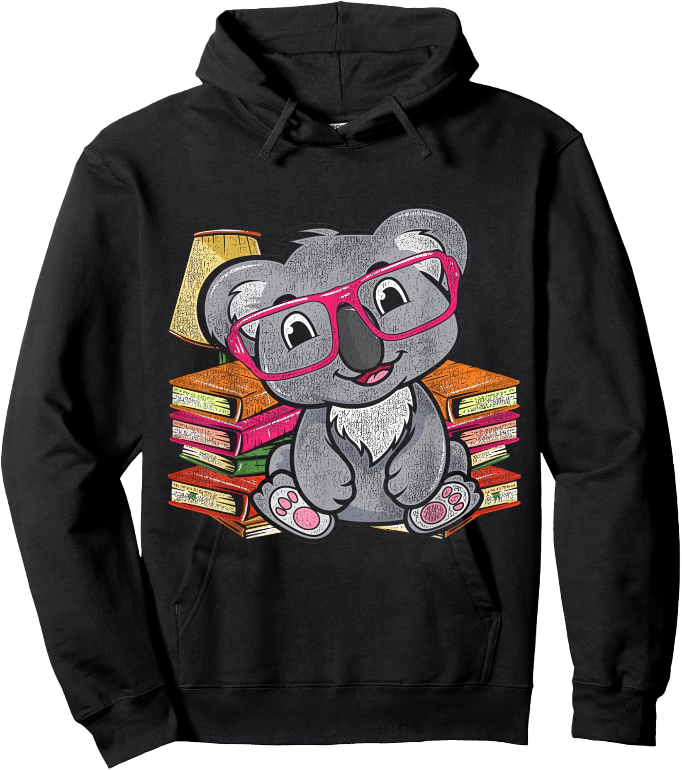 Cute Koala Bear Book Reading Koala Hoodie - Hoodie | Black