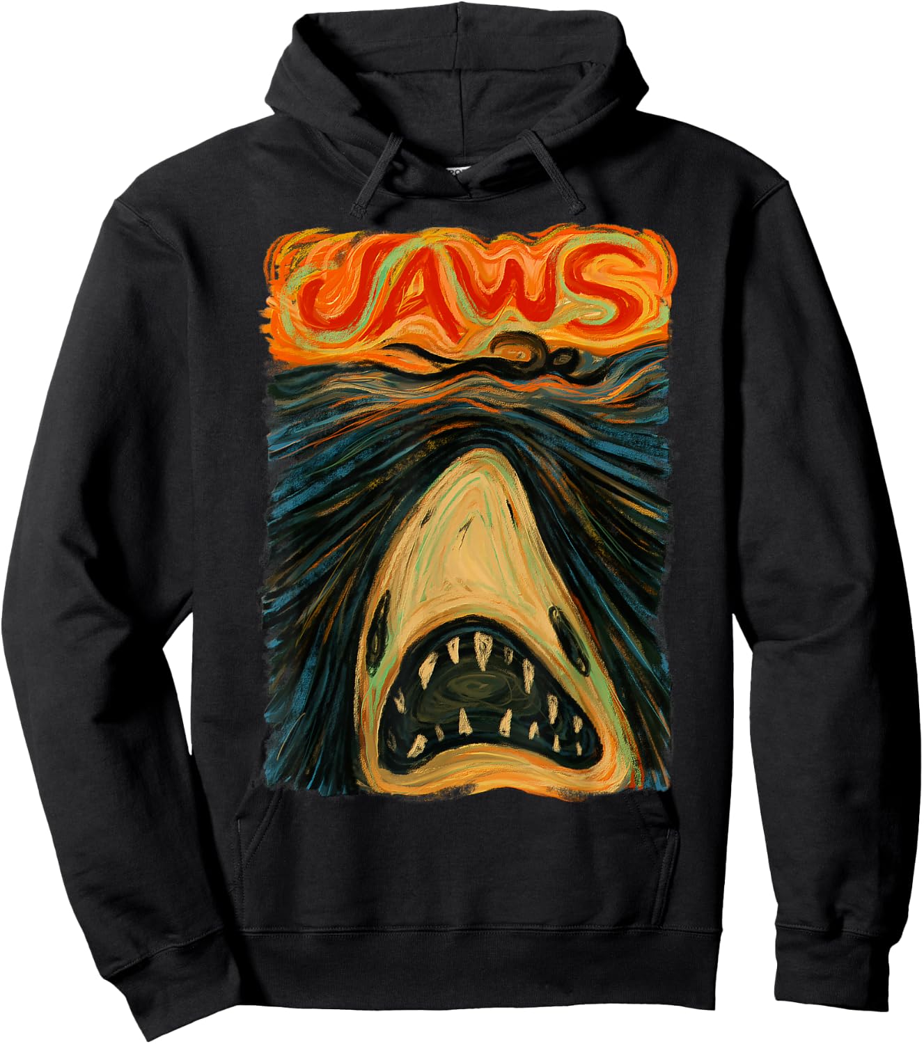 Jaws Scream Portrait Hoodie - Hoodie | Black