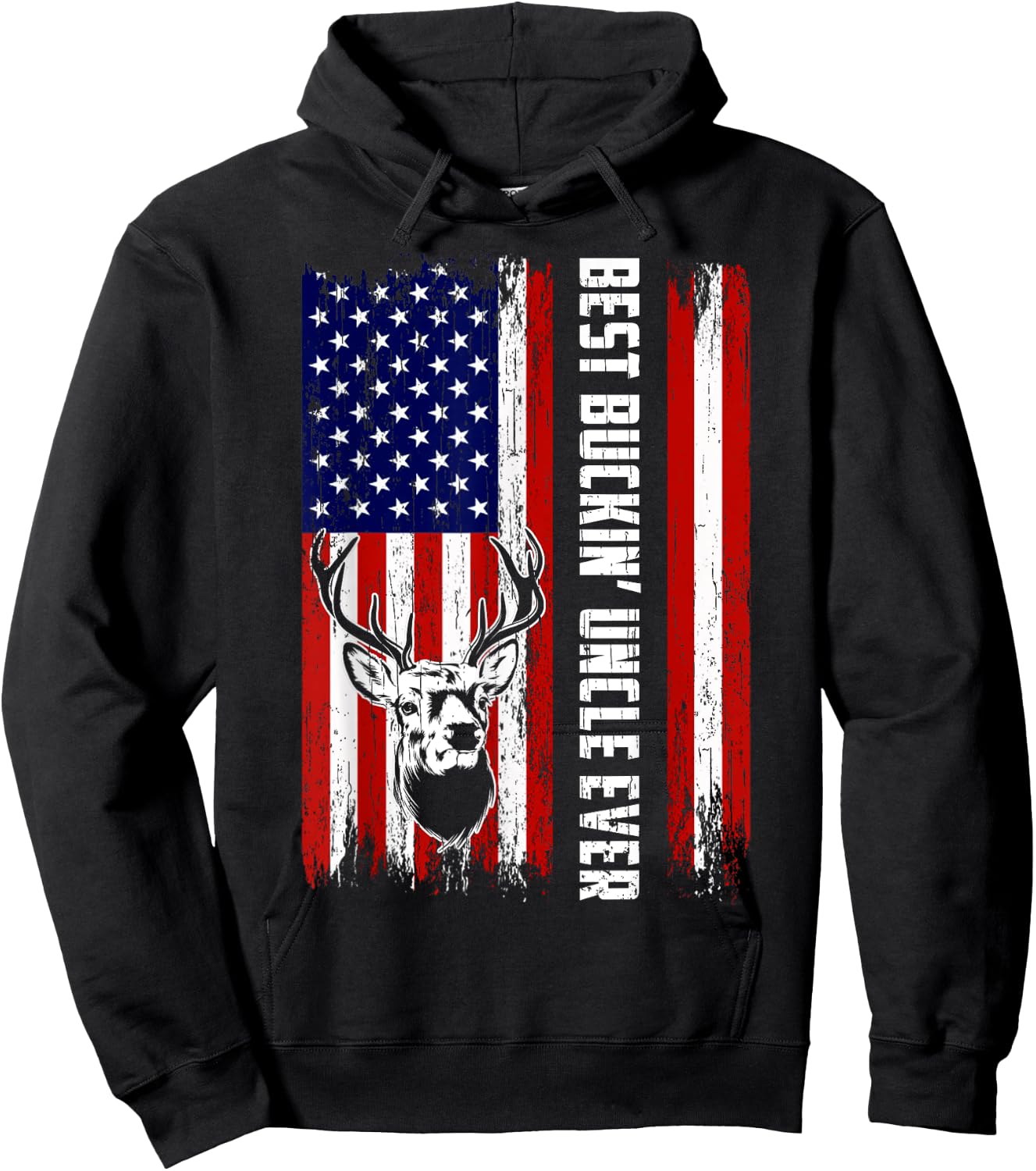 Best Buckin' Uncle Ever Shirt Deer Hunting Bucking Hoodie - Hoodie | Black