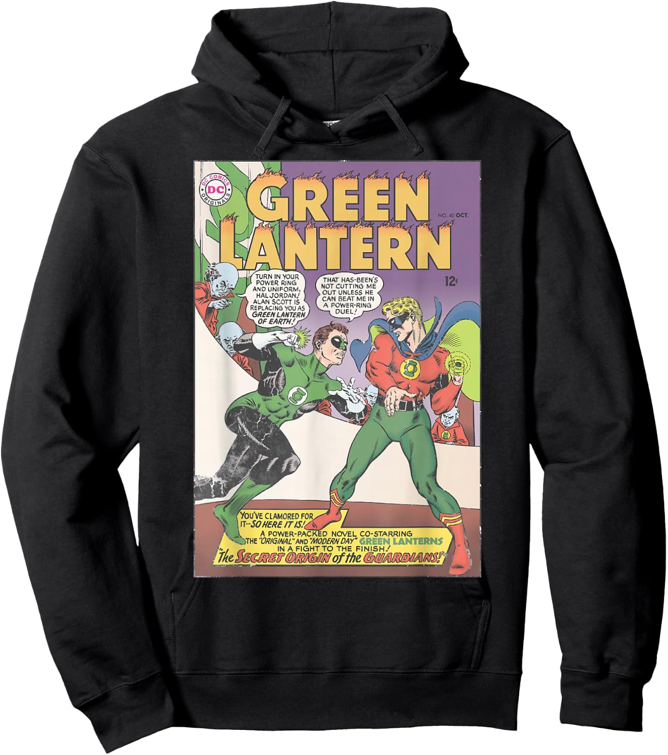 DC Comics The Green Lantern Comic Cover Hoodie - Hoodie | Black