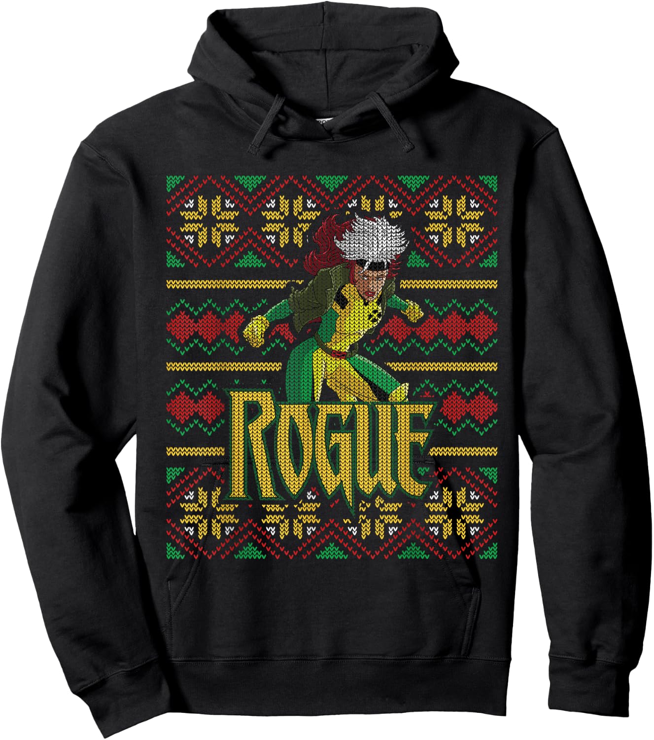 Marvel X-Men Rogue Holiday Sweater Hoodie - Hoodie | Black