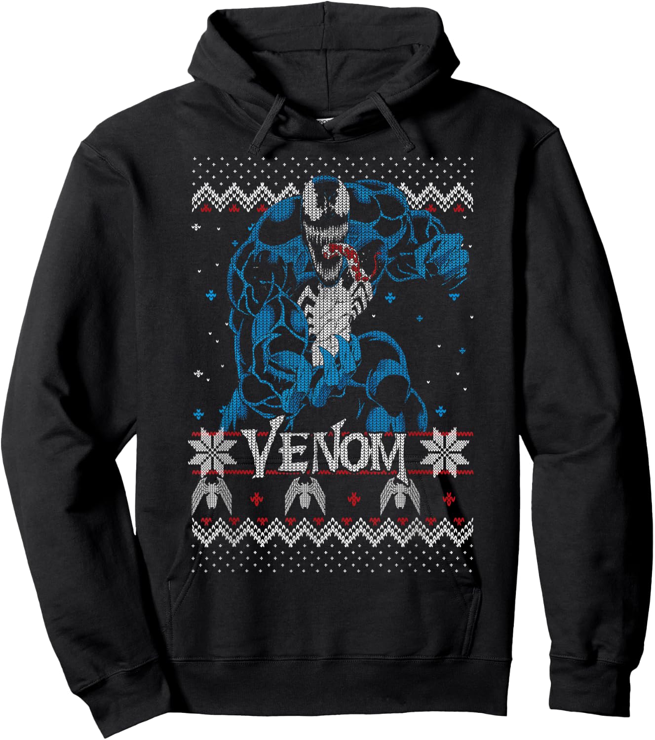 Marvel Christmas Venom Ugly Sweater Hoodie - Hoodie | Black