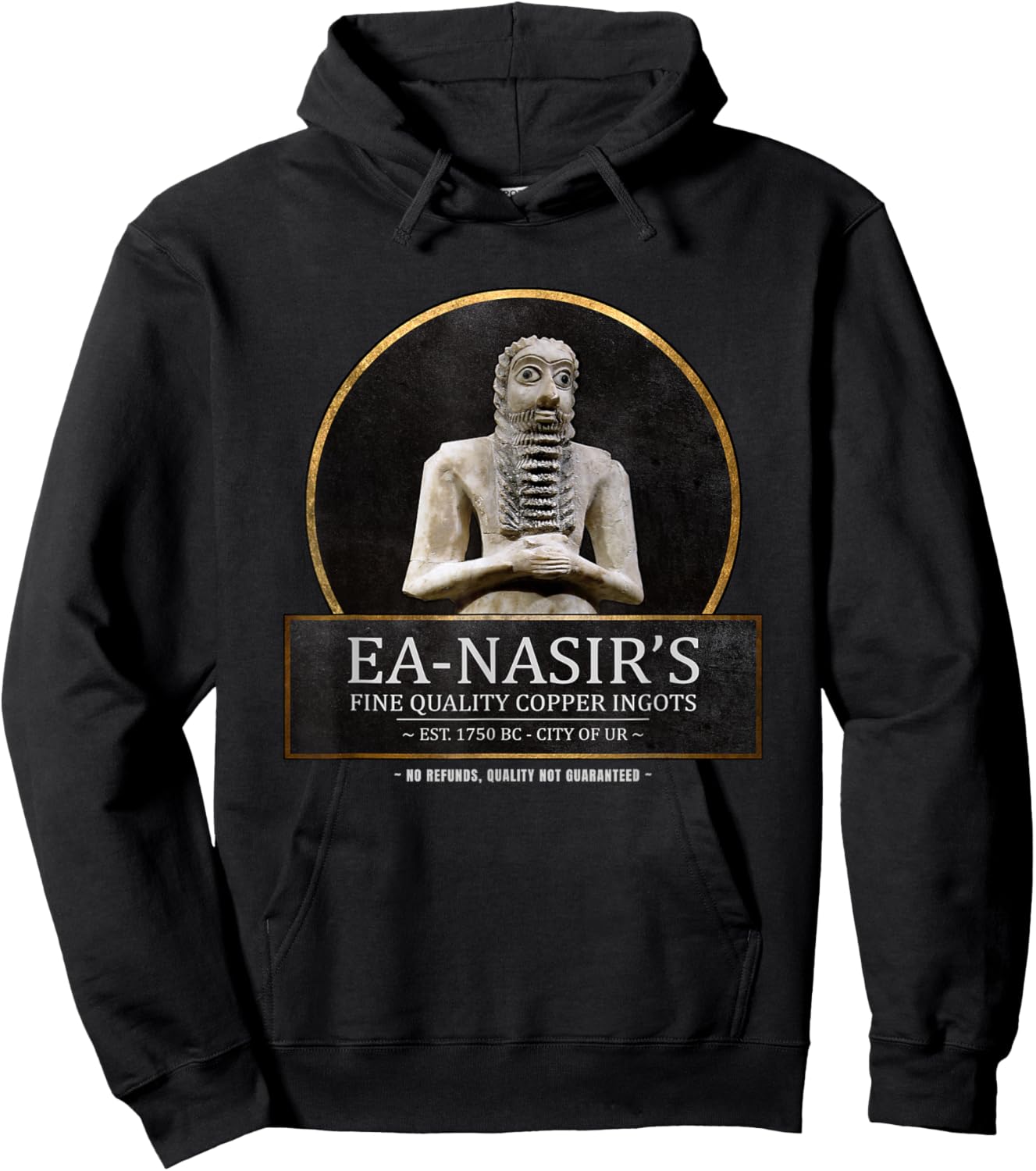 Ea Nasir's Copper Ingots Funny Bronze Age History Meme Hoodie - Hoodie | Black