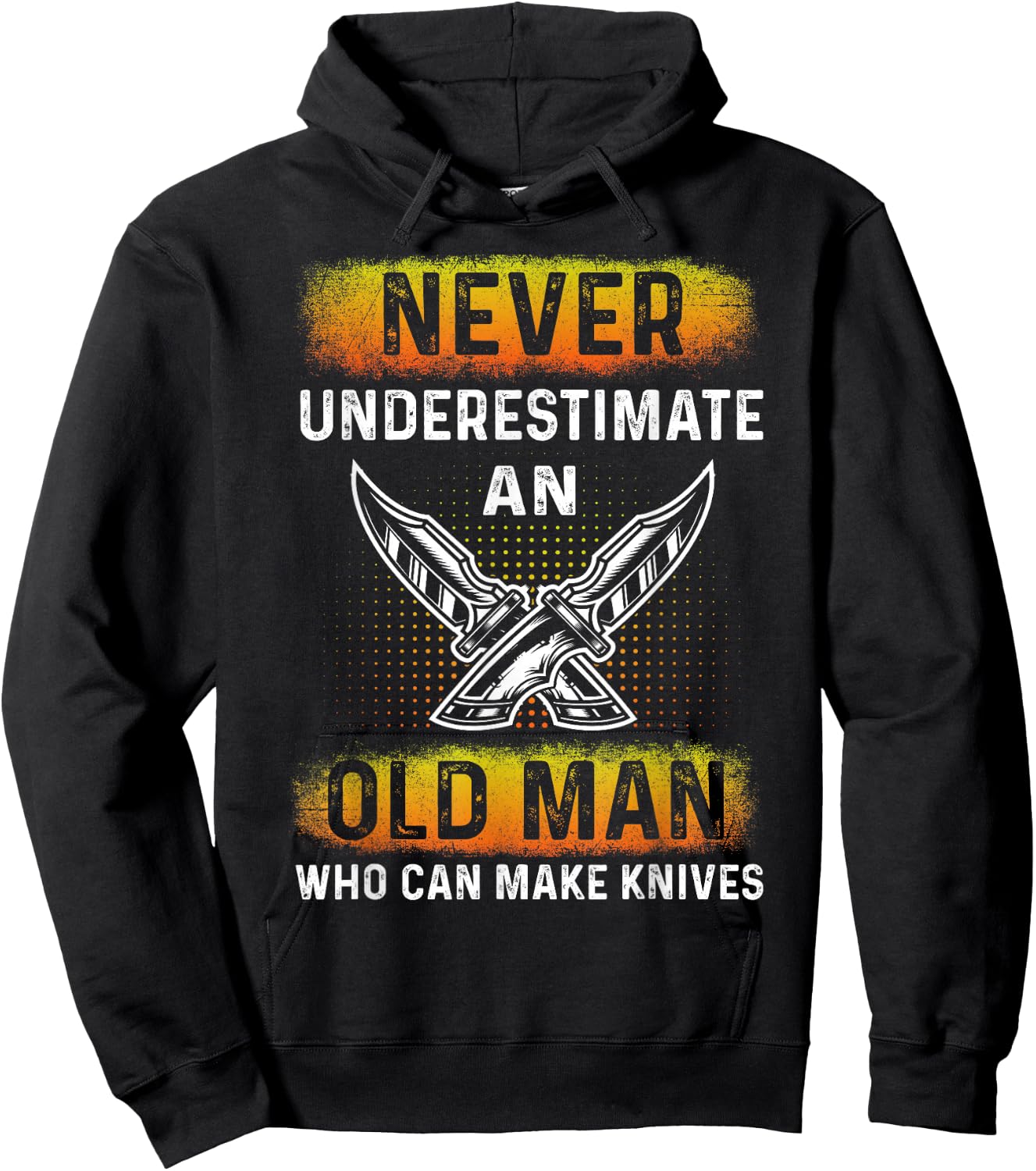 An Old Man Who Can Make Knives - Forging Knives Bladesmith Hoodie - Hoodie | Black