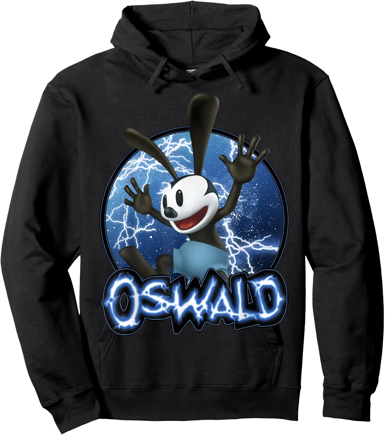 Disney Epic Mickey Oswald Lightning Portrait Hoodie - Hoodie | Black
