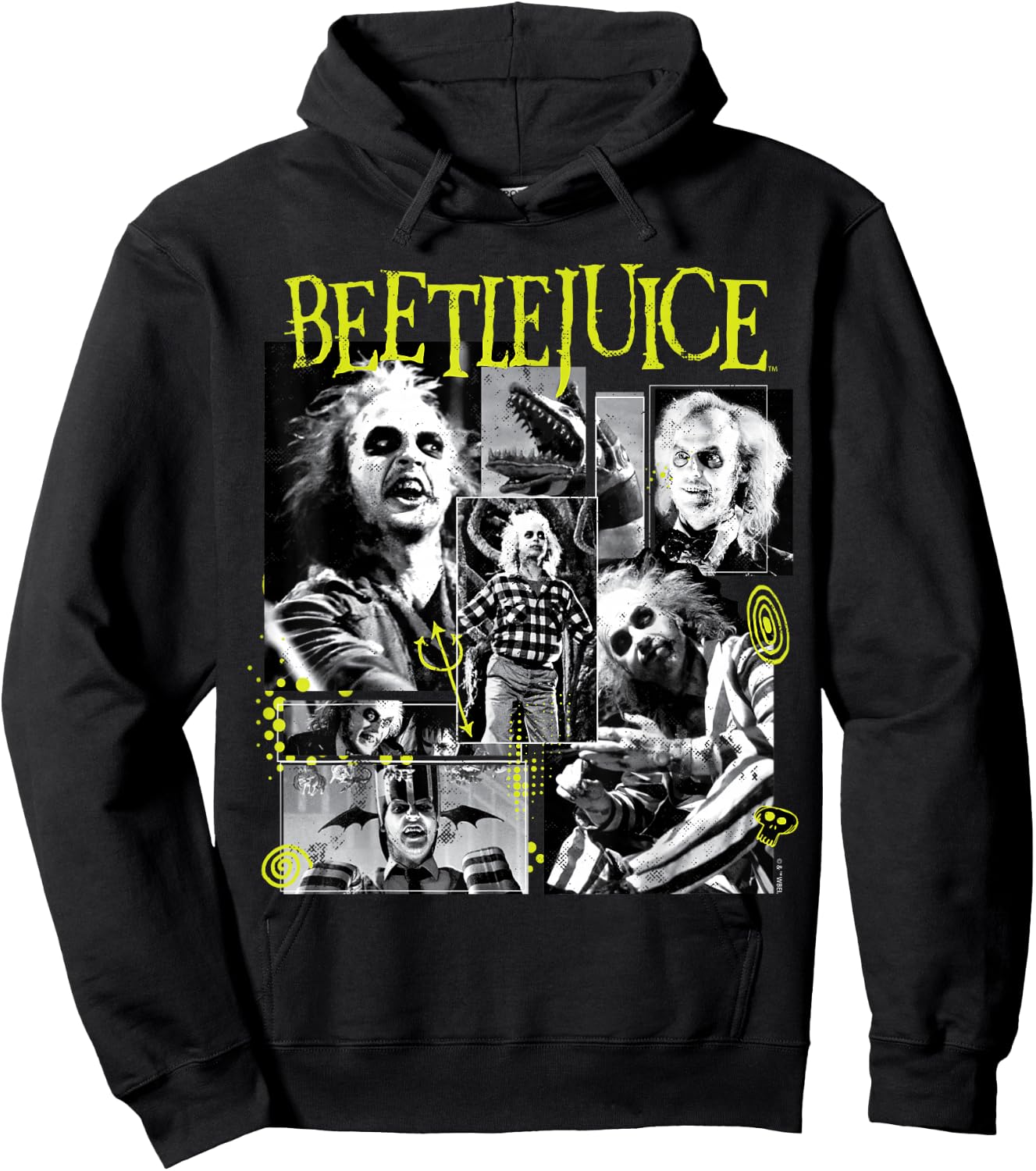 Beetlejuice - Character Collage Hoodie - Hoodie | Black