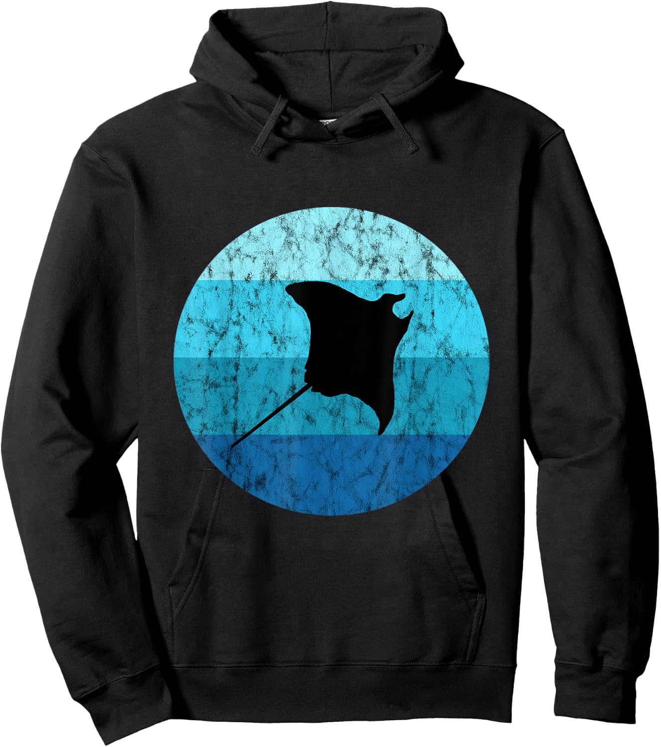 Manta Stingray Retro Vintage Ocean Sea Creatures Hoodie - Hoodie | Black