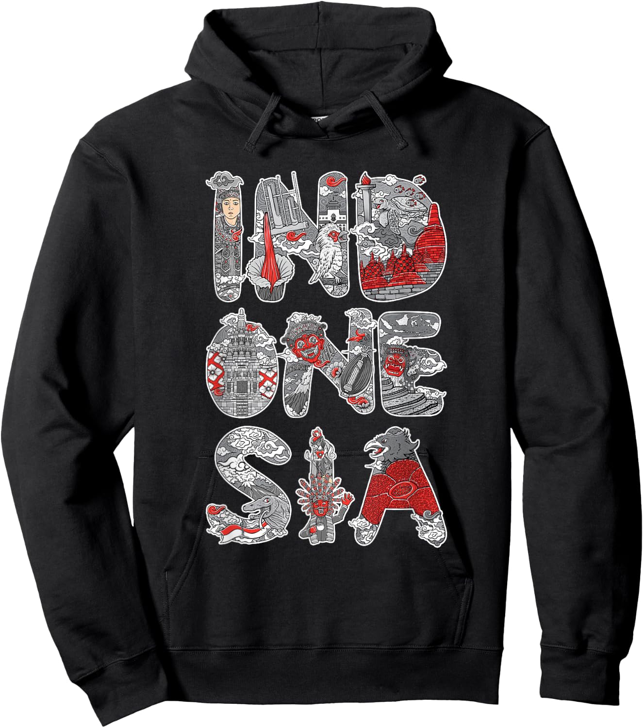 Asia Borobudur Temple Indonesia Hoodie - Hoodie | Black
