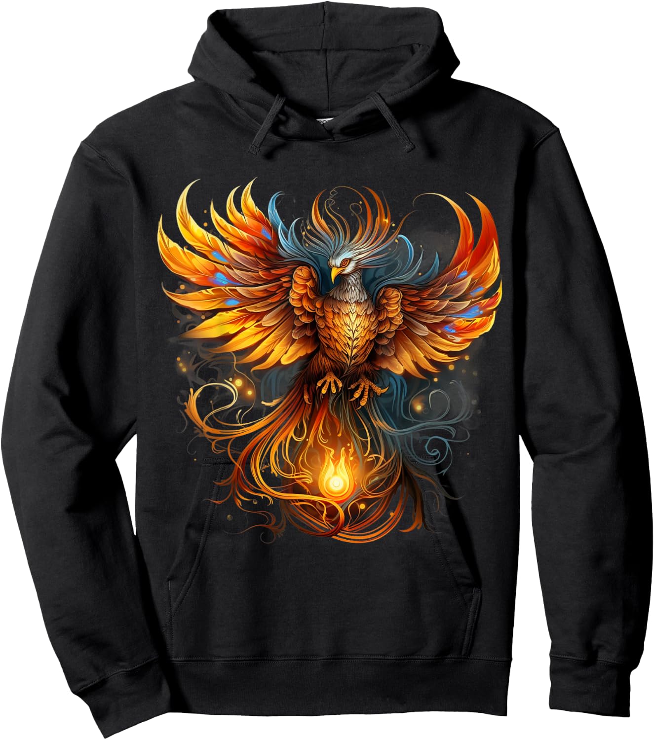 Rising Phoenix Majestic Fire Bird Fenix Fantasy Mythological Hoodie - Hoodie | Black
