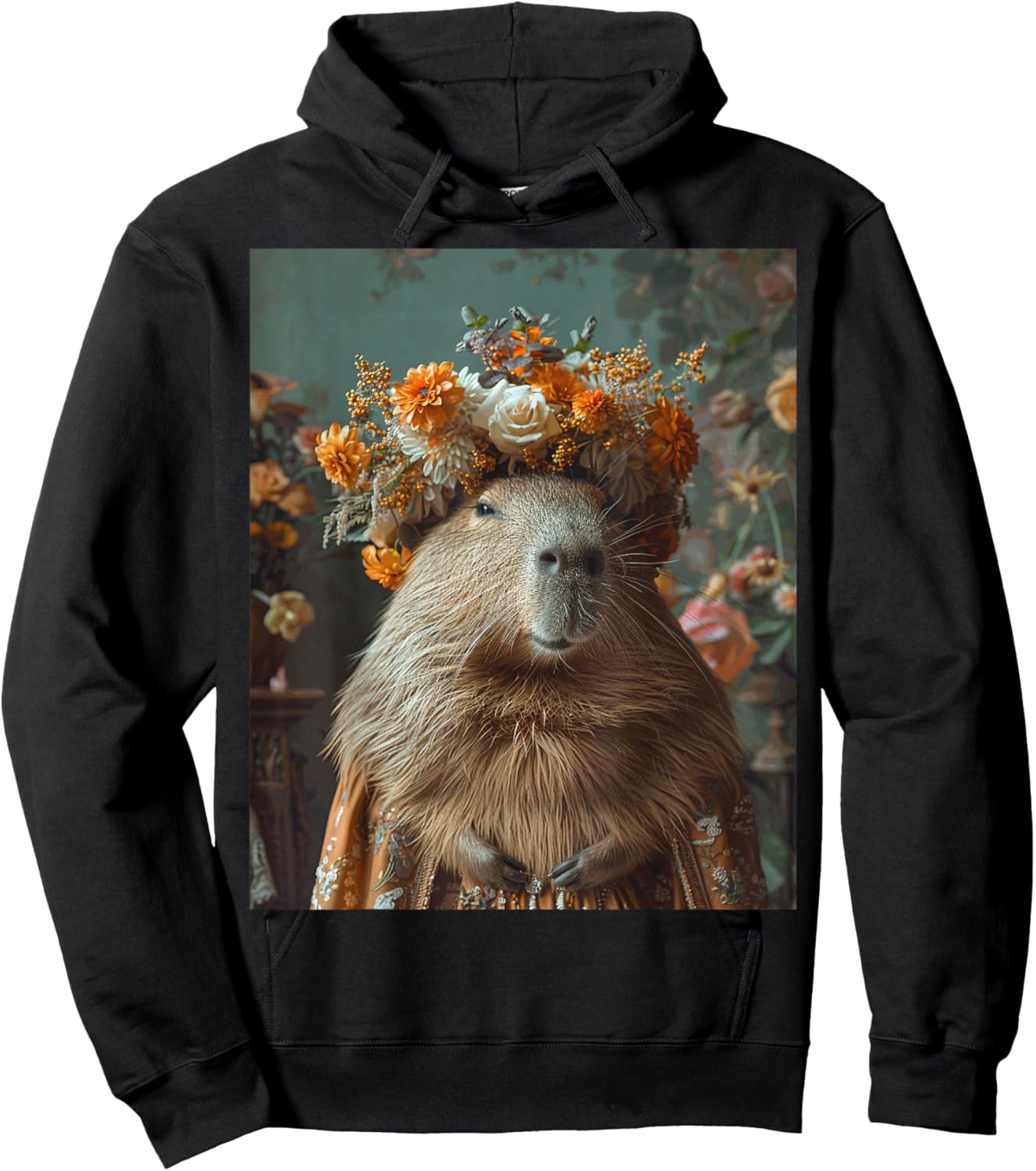 Funny Graphic Capybara Hoodie - Hoodie | Black
