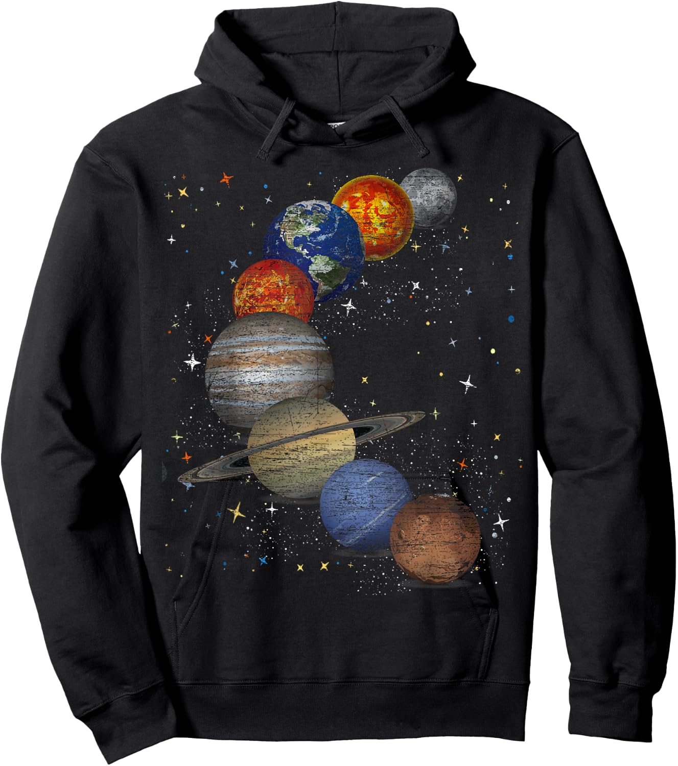 Galaxy Planets Sun Universe Outer Space Science Hoodie - Hoodie | Black
