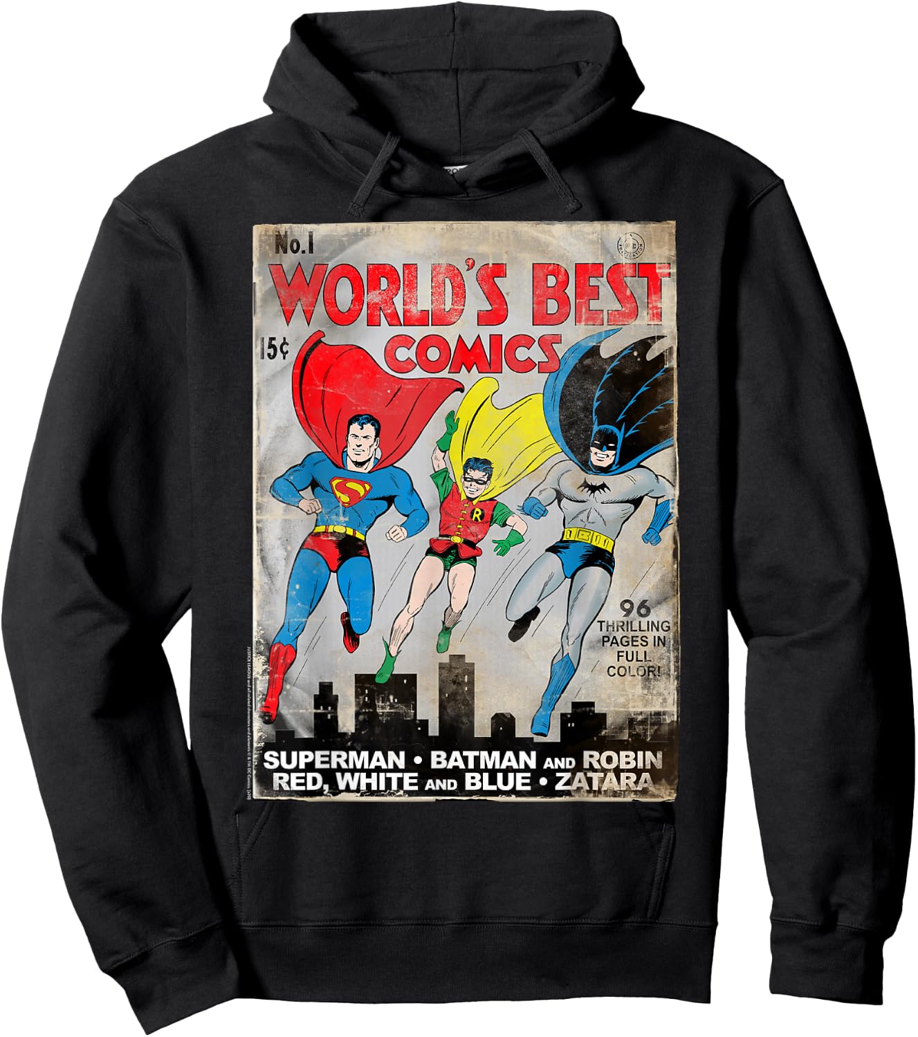DC Comics Worlds Best Comics #1 Cover Hoodie - Hoodie | Black