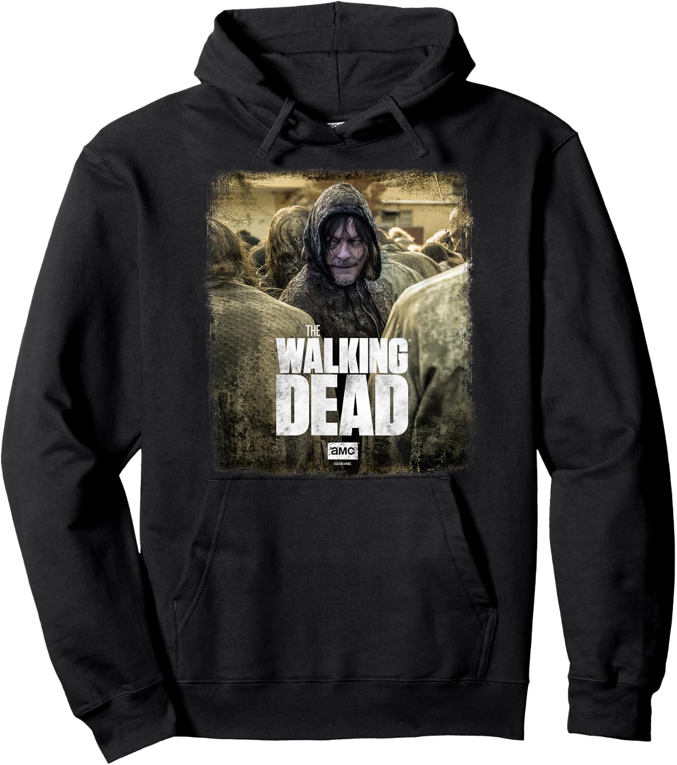 Walking Dead Daryl Dixon X - Men's Black Short Sleeve Hoodie - Hoodie | Black