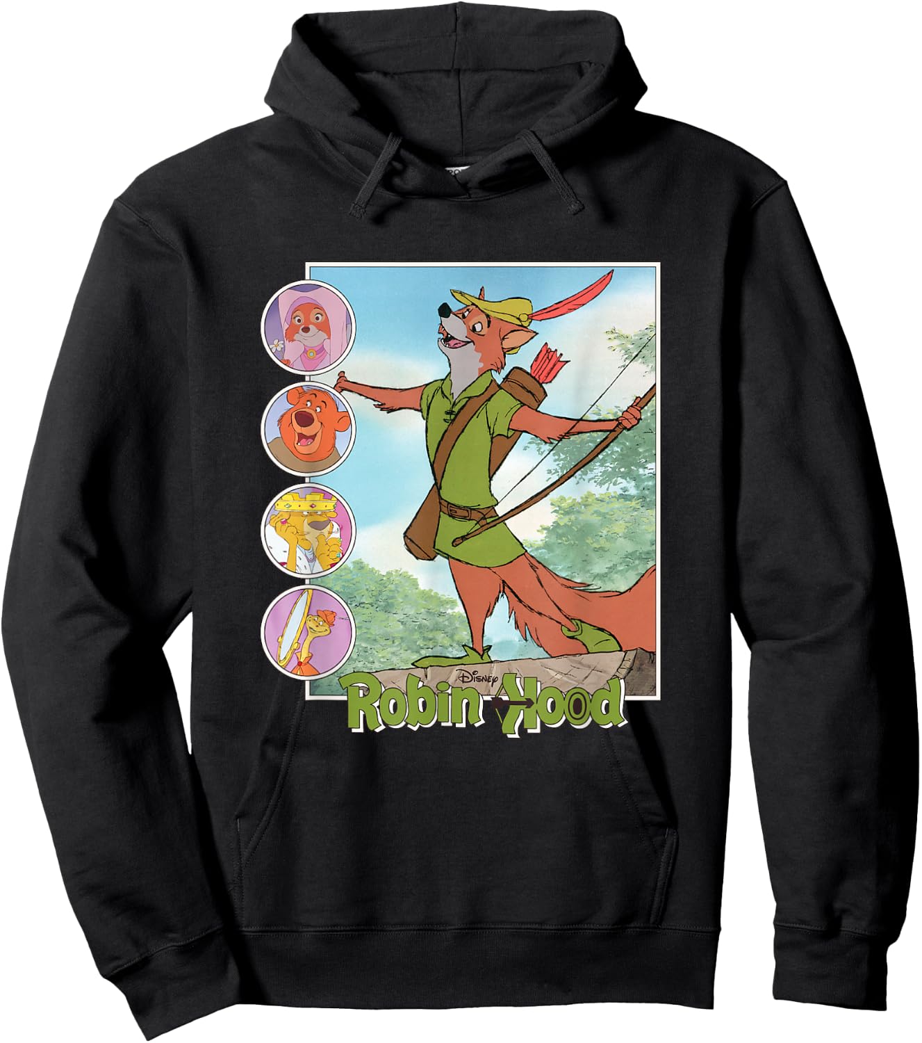 Disney Robin Hood Classic Disney Film Retro Hoodie - Hoodie | Black