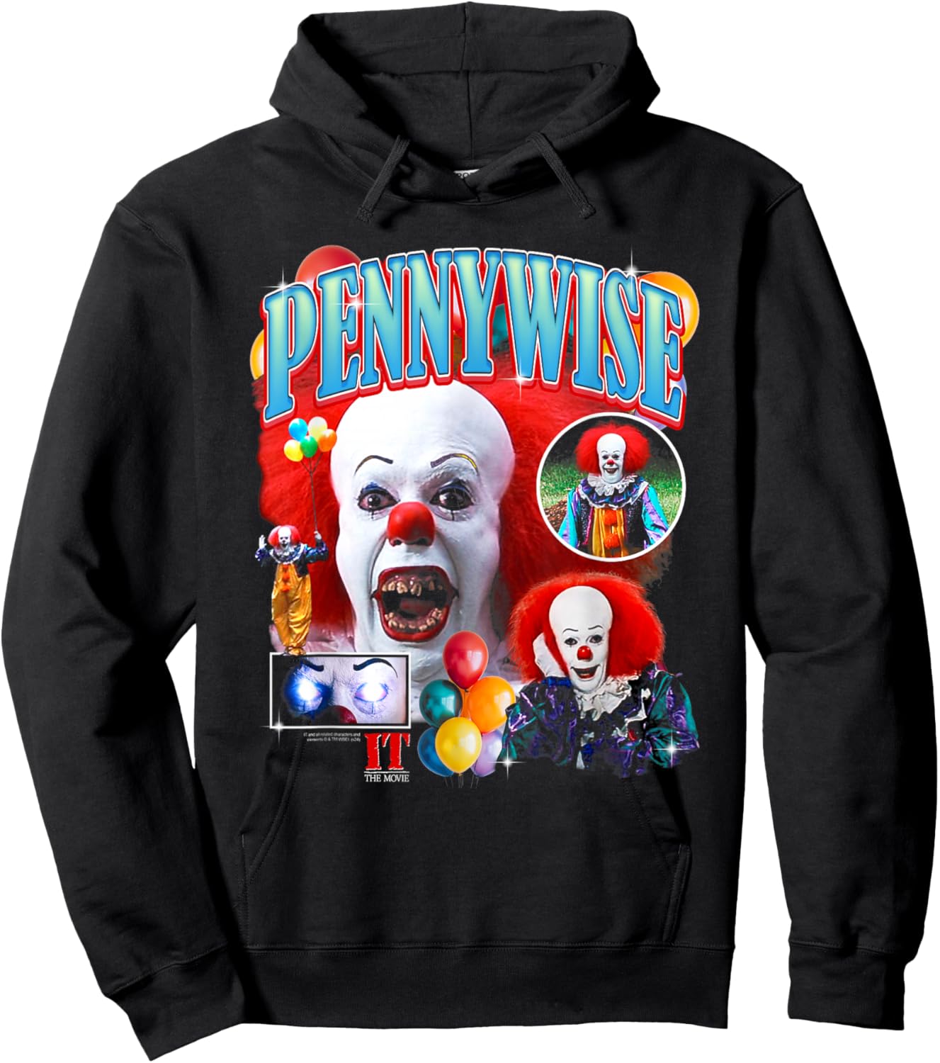 It Pennywise The Clown Collage Horror Hoodie - Hoodie | Black