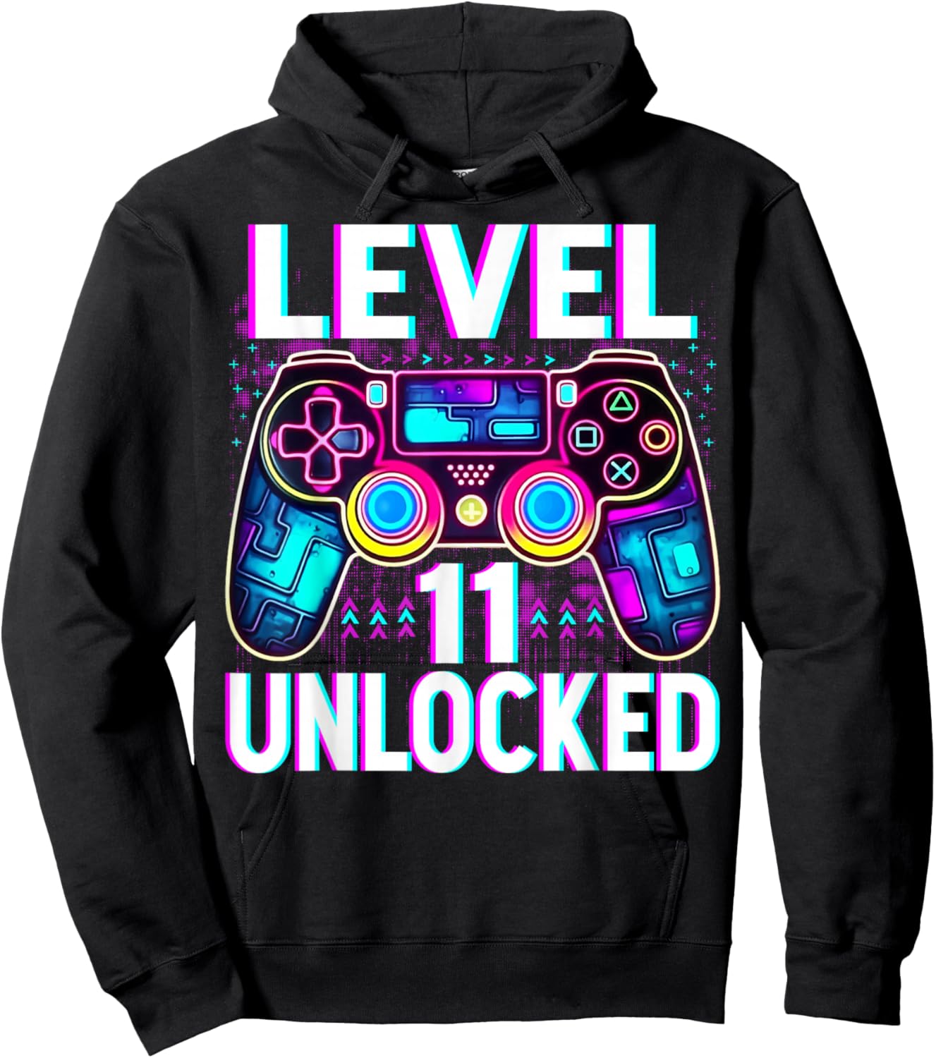 Level 11 Unlocked Shirt Funny Video Gamer Geek 11th Birthday Hoodie - Hoodie | Black