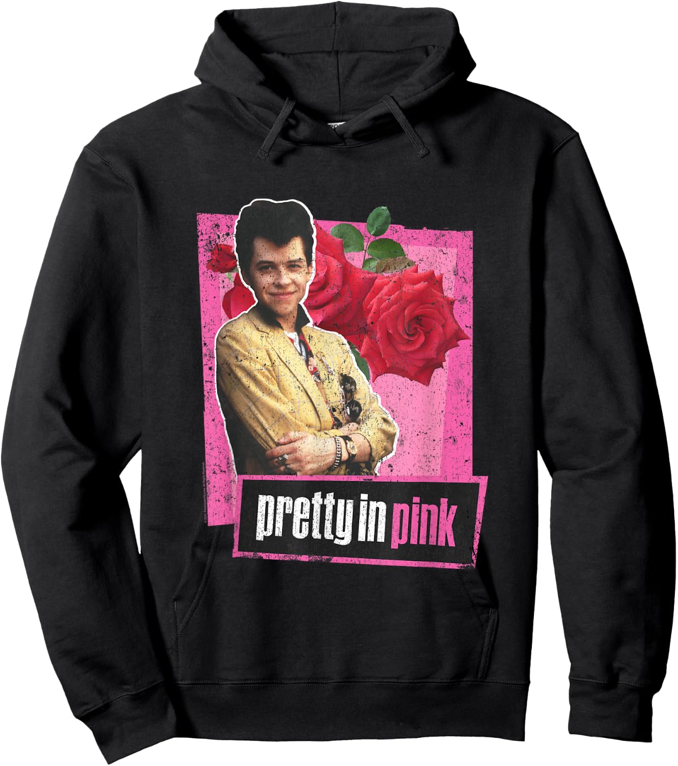 Pretty in Pink Duckie Rose Hoodie - Hoodie | Black