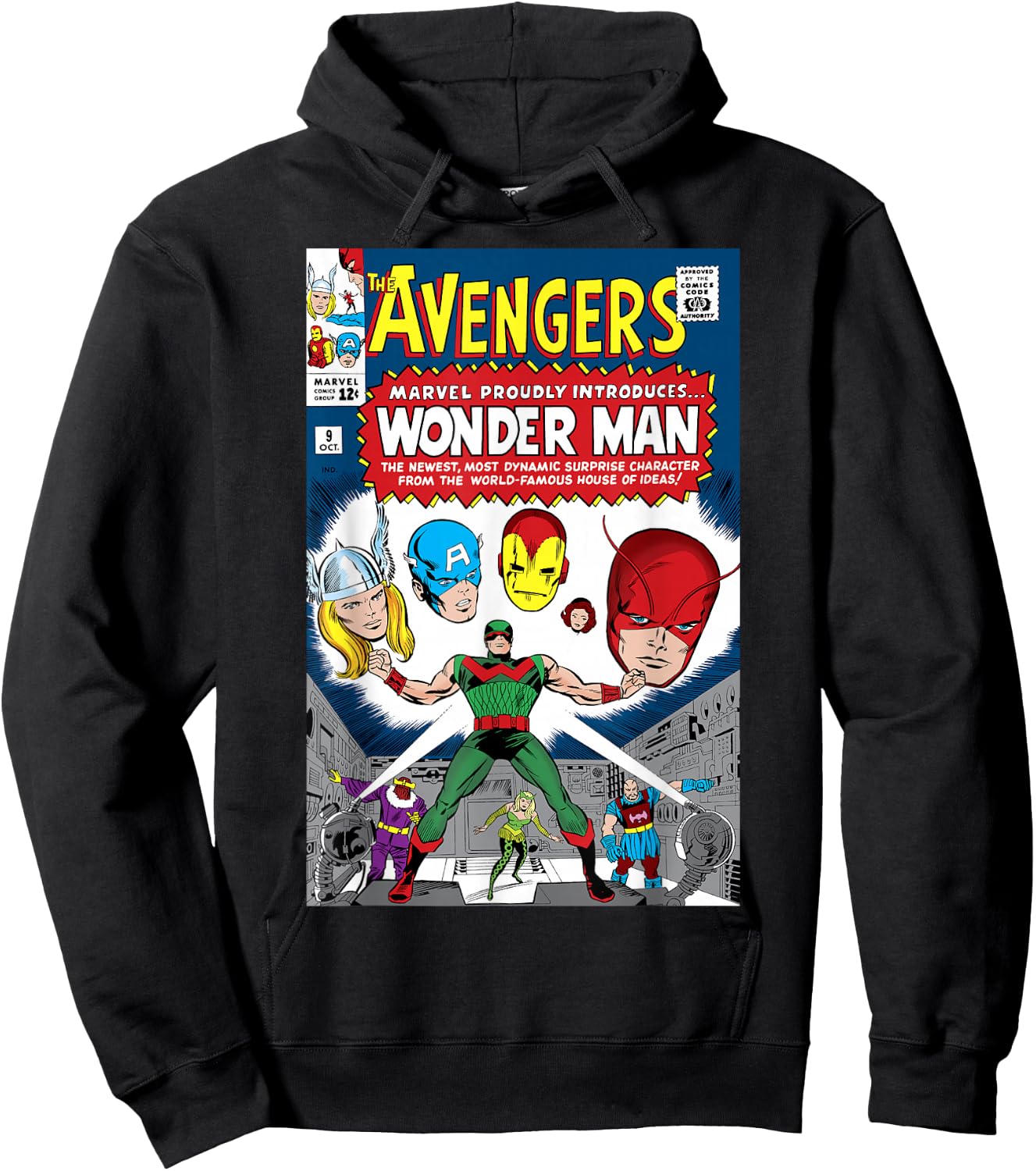 Marvel Avengers Presenting Wonder Man Comic Cover Hoodie - Hoodie | Black