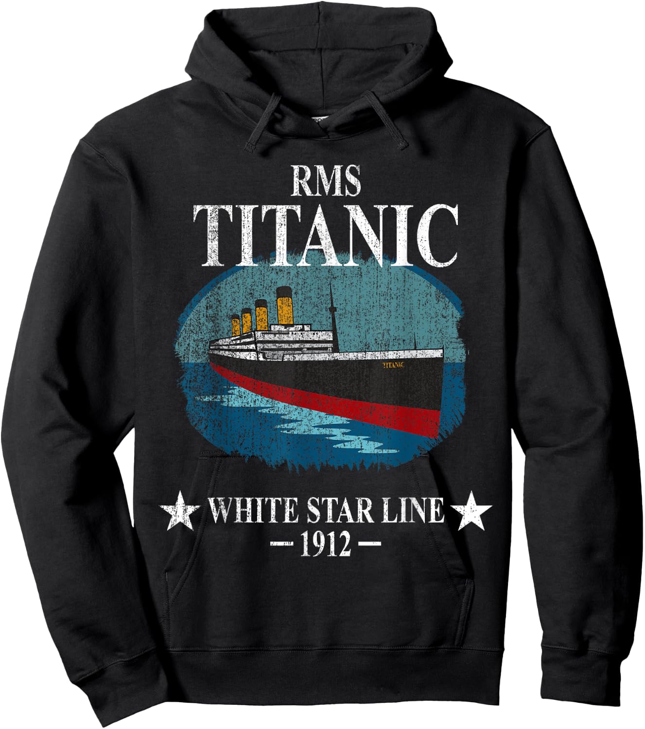 RMS TITANIC White Star Line Cruise Ship 1912 Boys Girls Kids Hoodie - Hoodie | Black