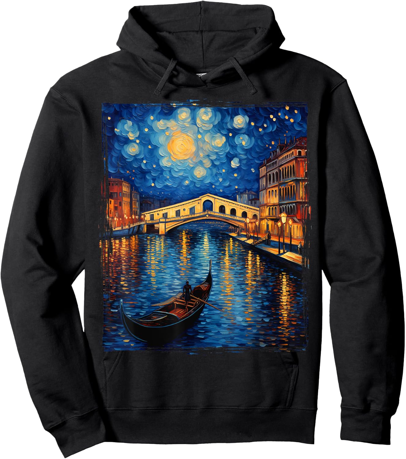 The Rialto Bridge Venice Italy Venezia Italian Souvenir Hoodie - Hoodie | Black