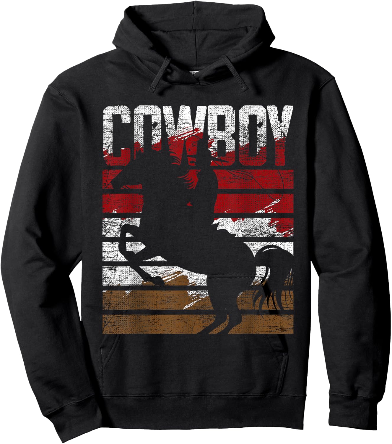 Retro Cowboy Hoodie - Hoodie | Black