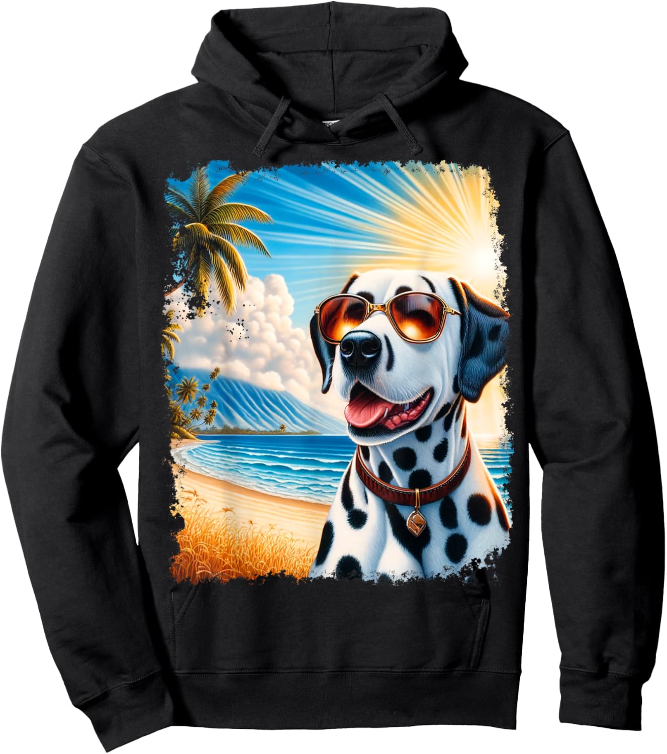 Dalmatian Hawaiian Hoodie - Hoodie | Black