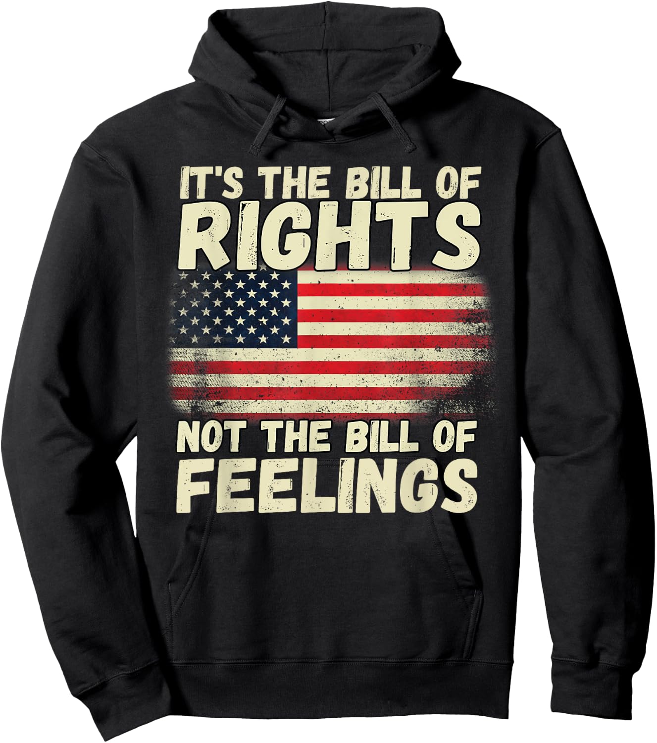 It's The Bill of Rights Not The Bill of Feelings USA Flag Hoodie - Hoodie | Black