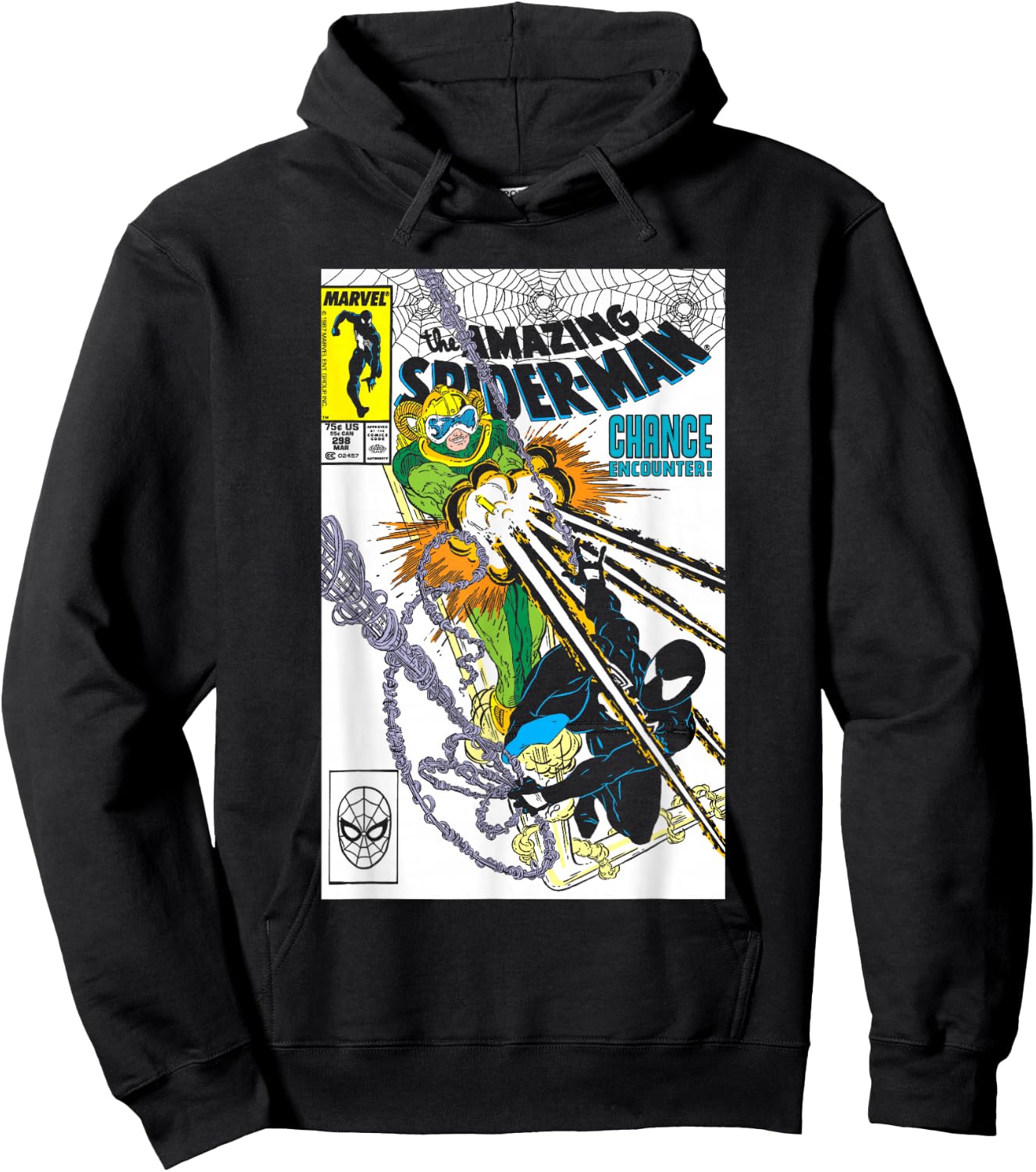 Marvel Spider-Man Chance Encounter Comic Book Cover Hoodie - Hoodie | Black