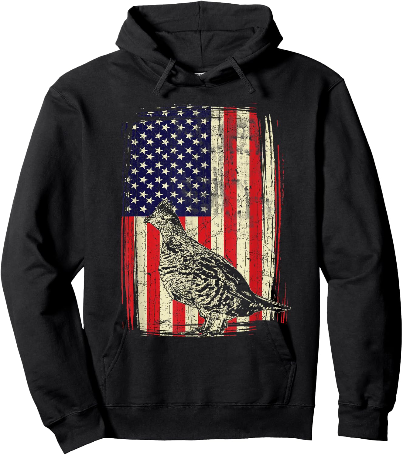 American Ruffed Grouse Bird Hunting Gift Bird Watch Hunter Hoodie - Hoodie | Black
