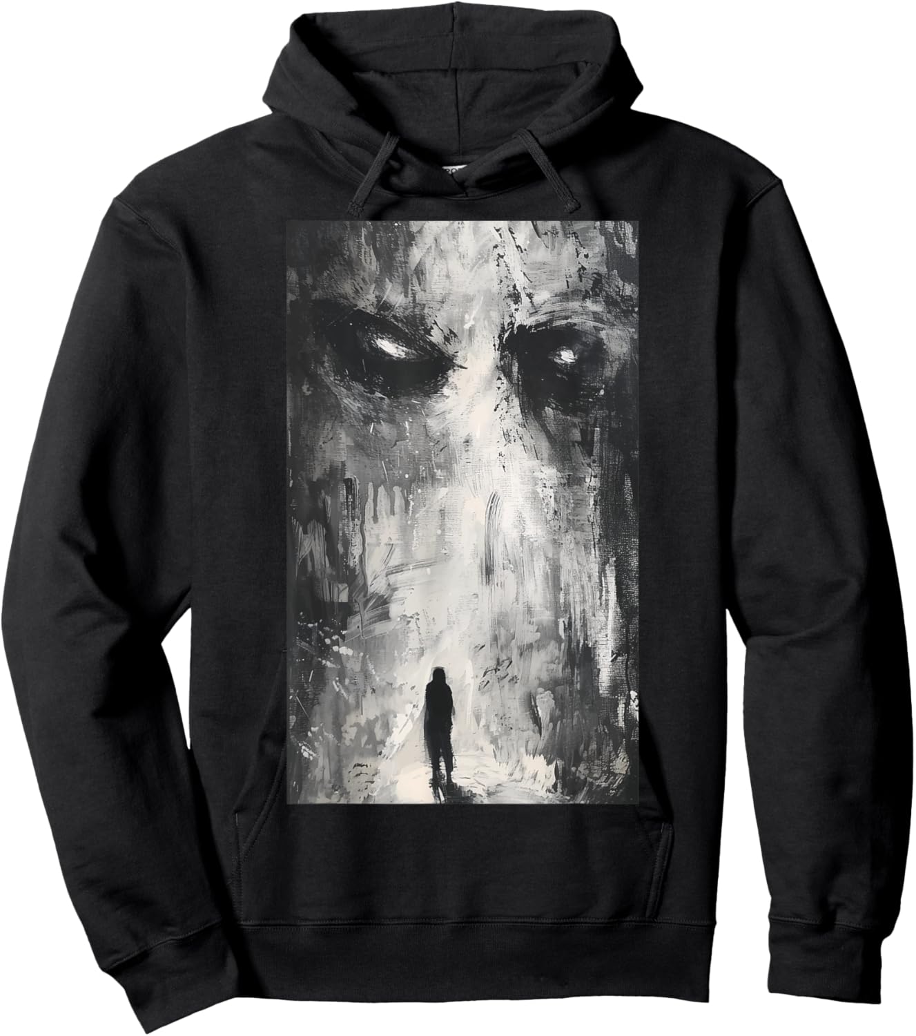 Dark Gothic Demon Path Horror Art Evil Grunge Goth Aesthetic , Small, Black Hoodie - Hoodie | Black