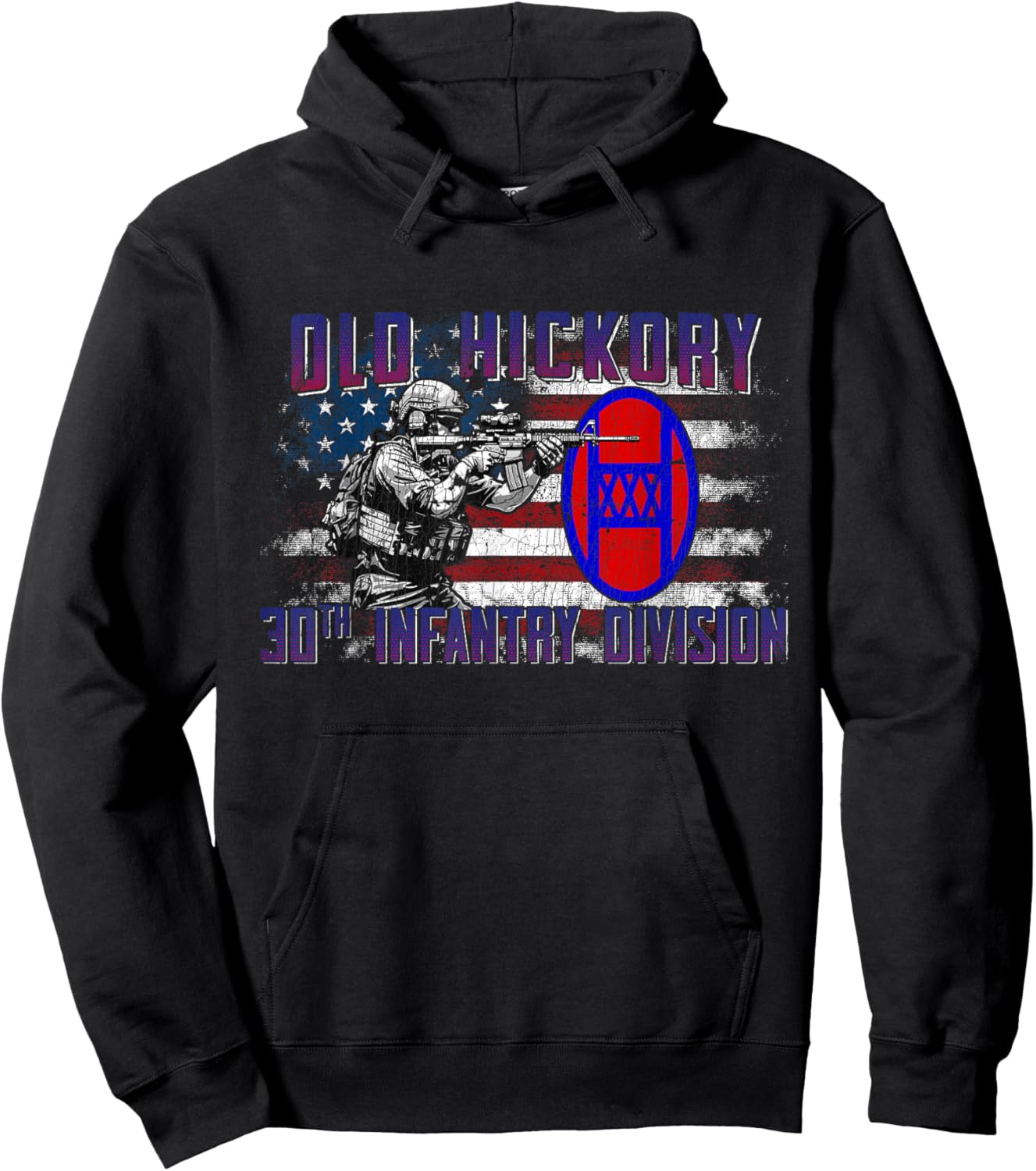 30th Infantry Division 30th ID Old Hickory Division Gifts Hoodie - Hoodie | Black