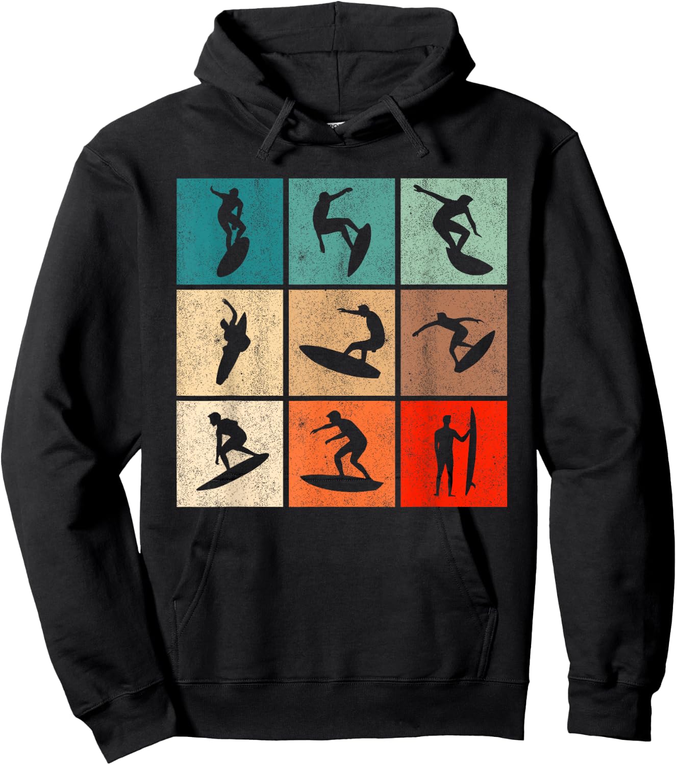 Surf Retro Surfing Vintage Surfers Surfer Hoodie - Hoodie | Black