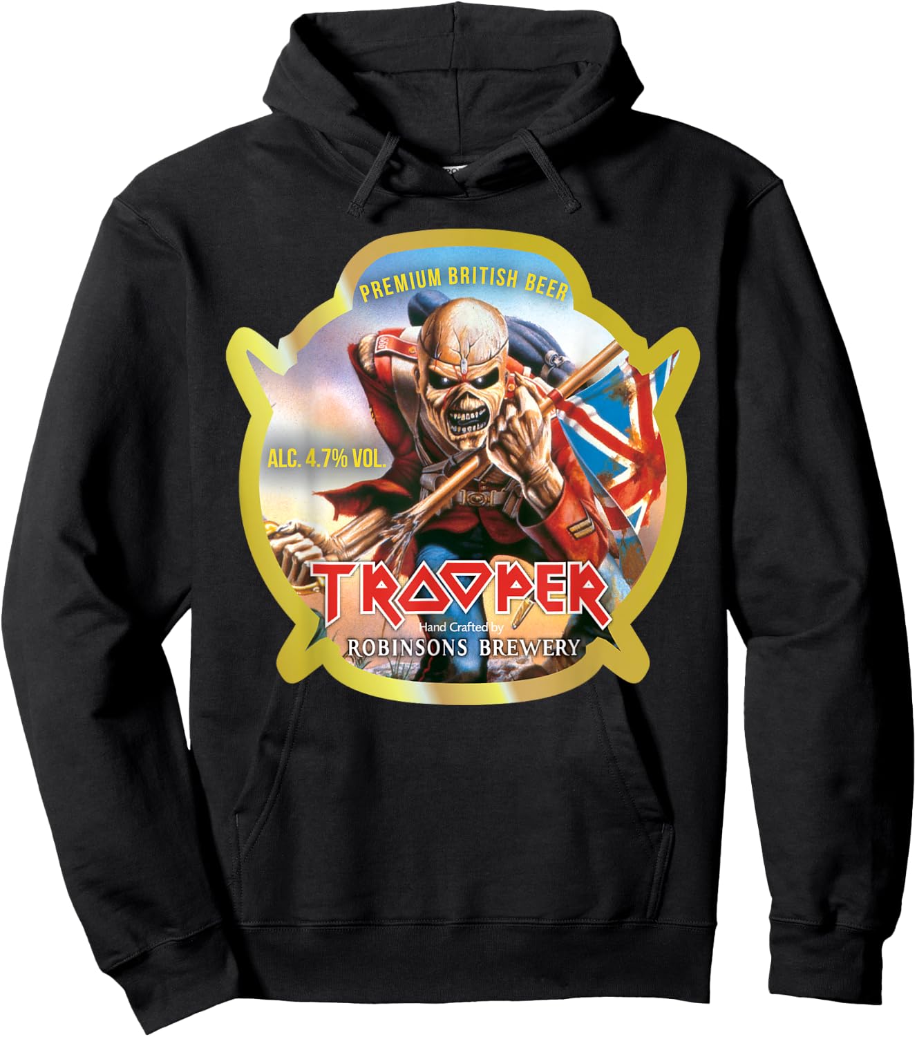 Iron Maiden - Trooper Beer Label Hoodie - Hoodie | Black