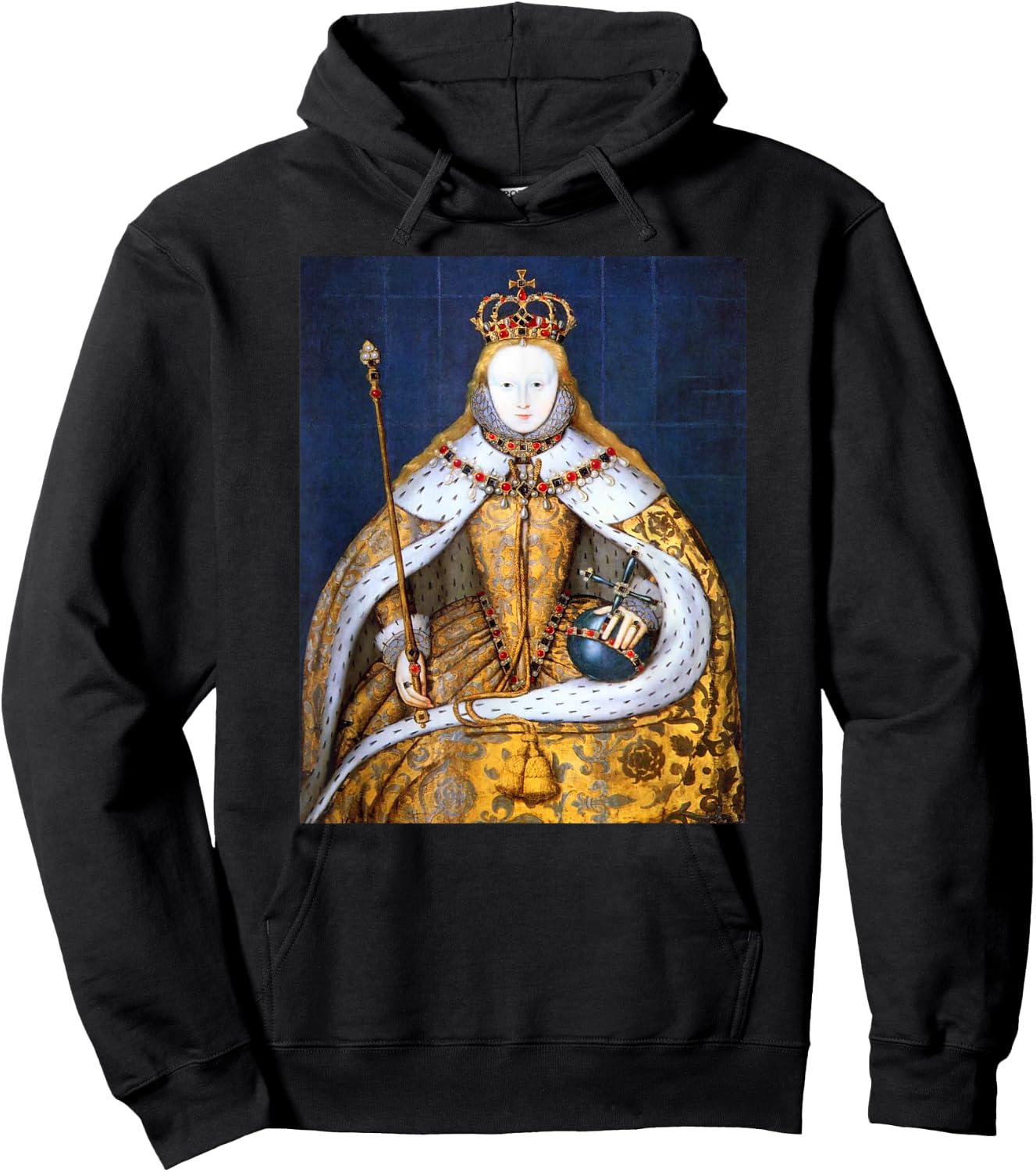 Elizabeth I In Coronation Robe Hoodie - Hoodie | Black