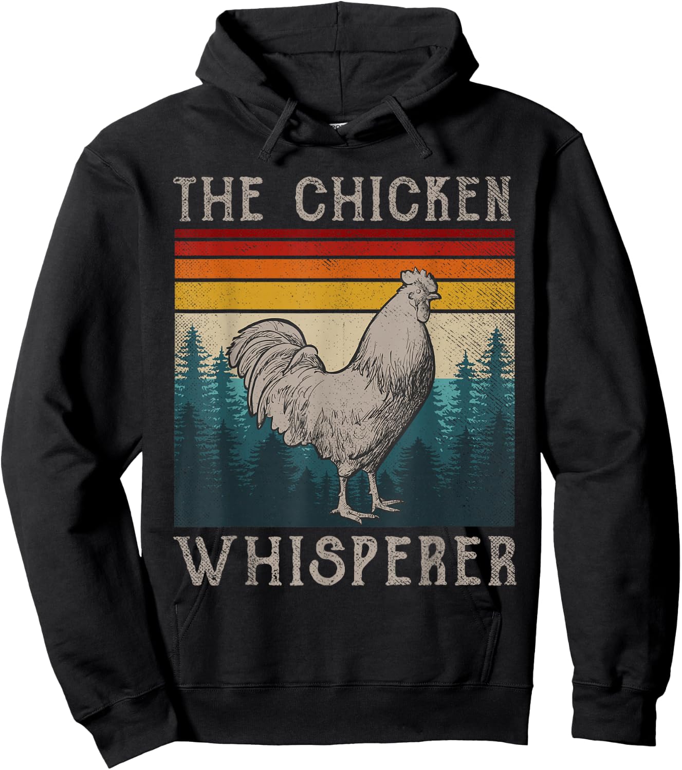 Chicken Whisperer Shirt Vintage Retro Chicken Farmer Hoodie - Hoodie | Black