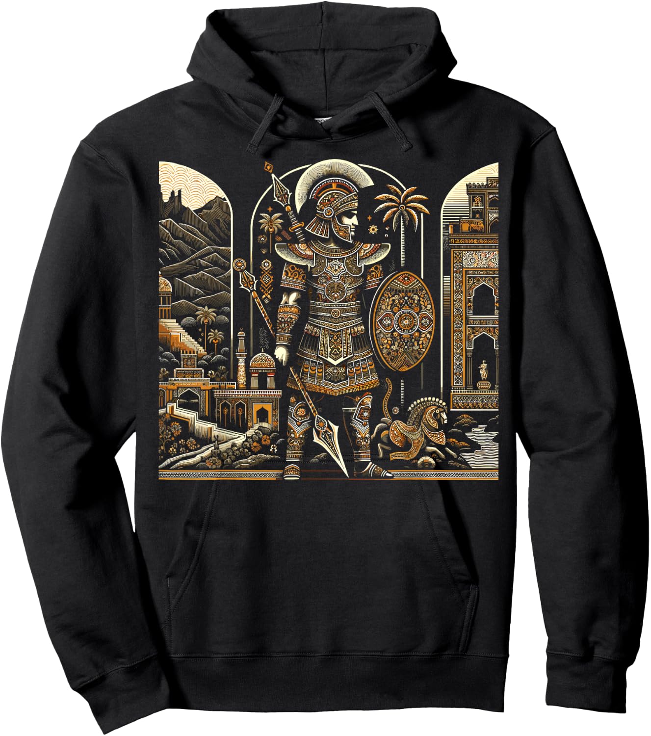 Persian Immortal Achaemenid Empire Persian Warrior Hoodie - Hoodie | Black