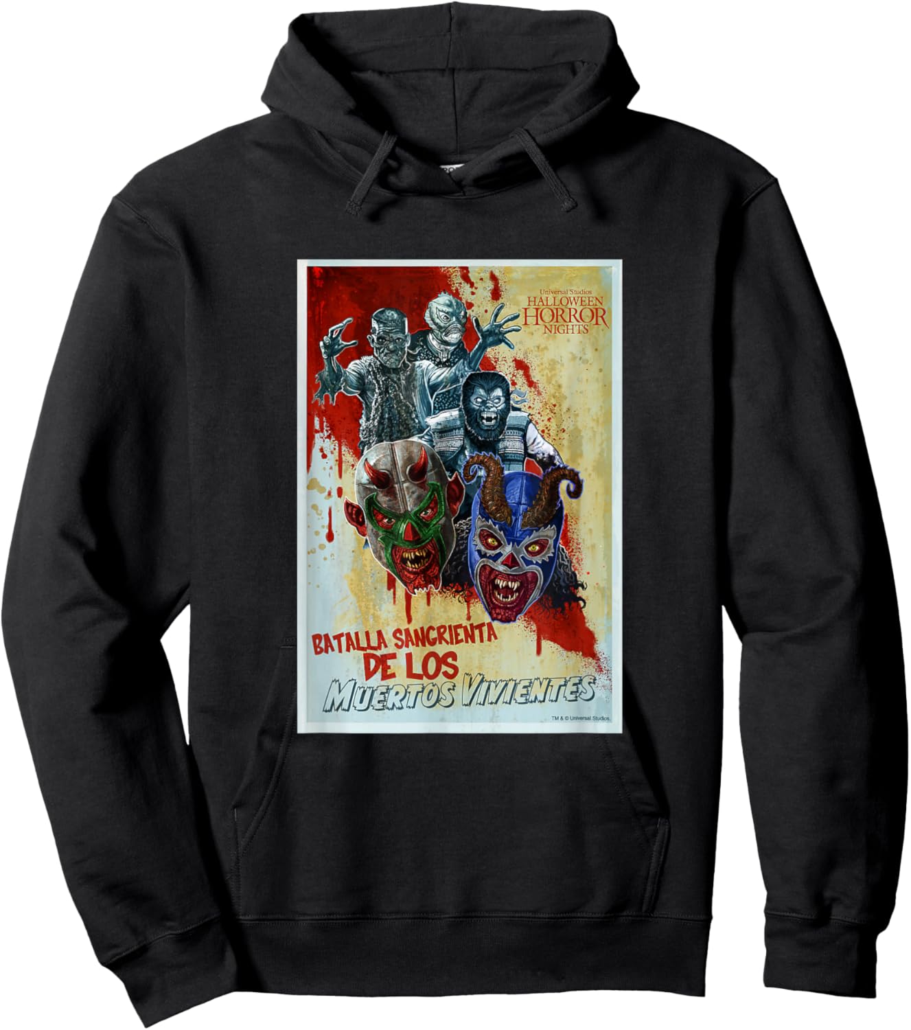Halloween Horror Nights Luchadores Monstruosos Hoodie - Hoodie | Black