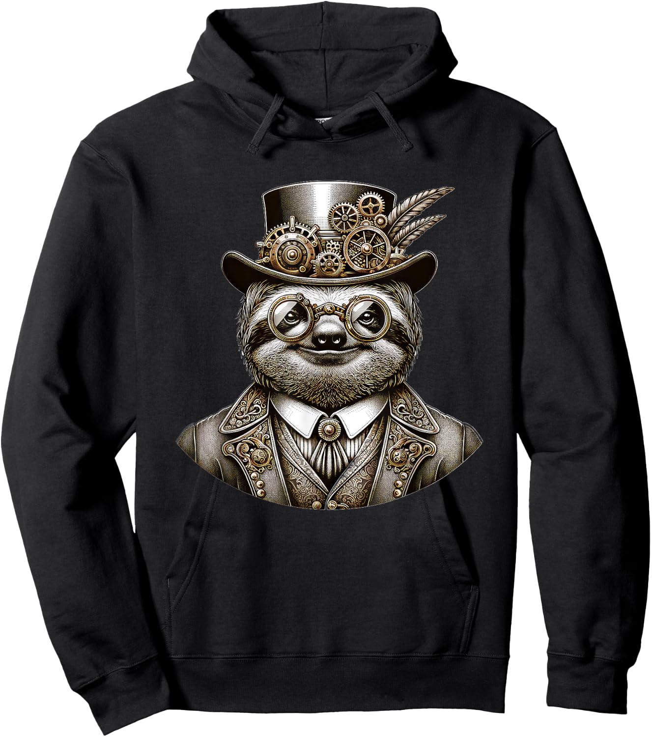 Steampunk Sloth Women Men Kids Steampunk Sloth Hoodie - Hoodie | Black