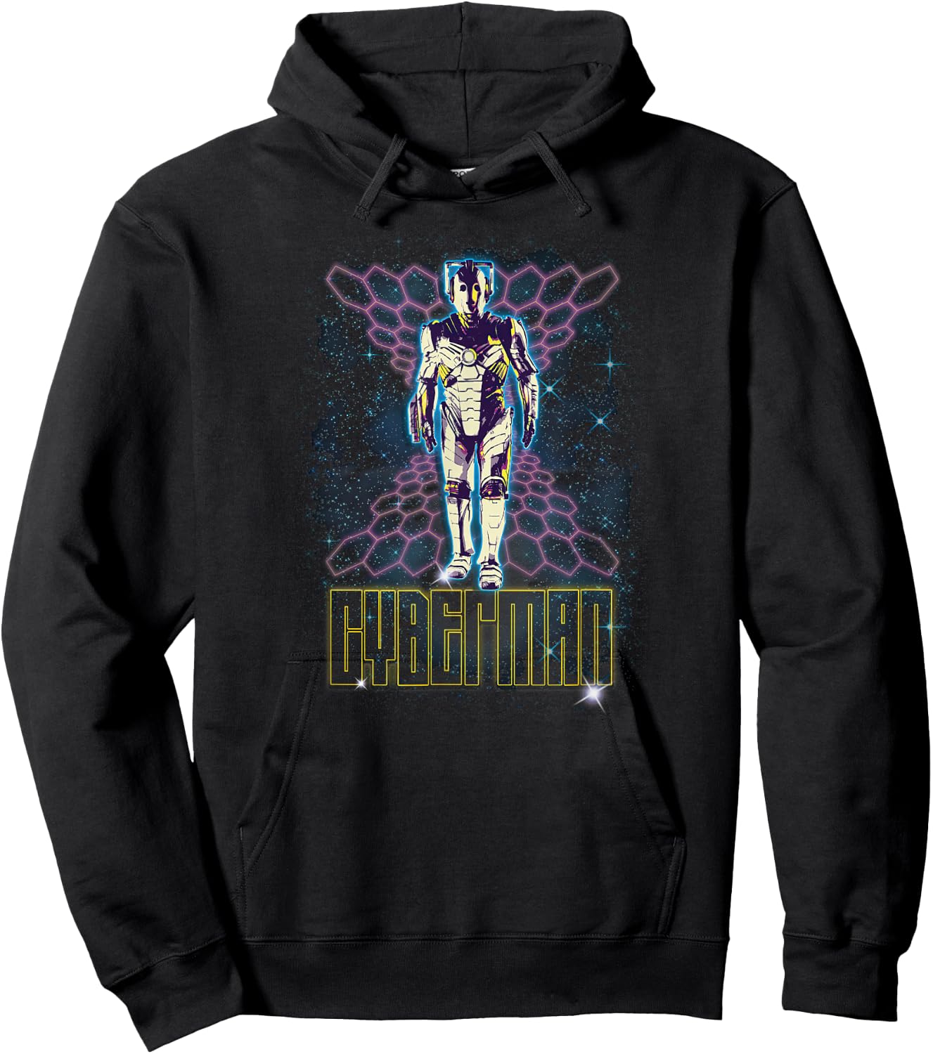 80s Cyberman Retro Futuristic Cyber Sci-Fi Fan Hoodie - Hoodie | Black