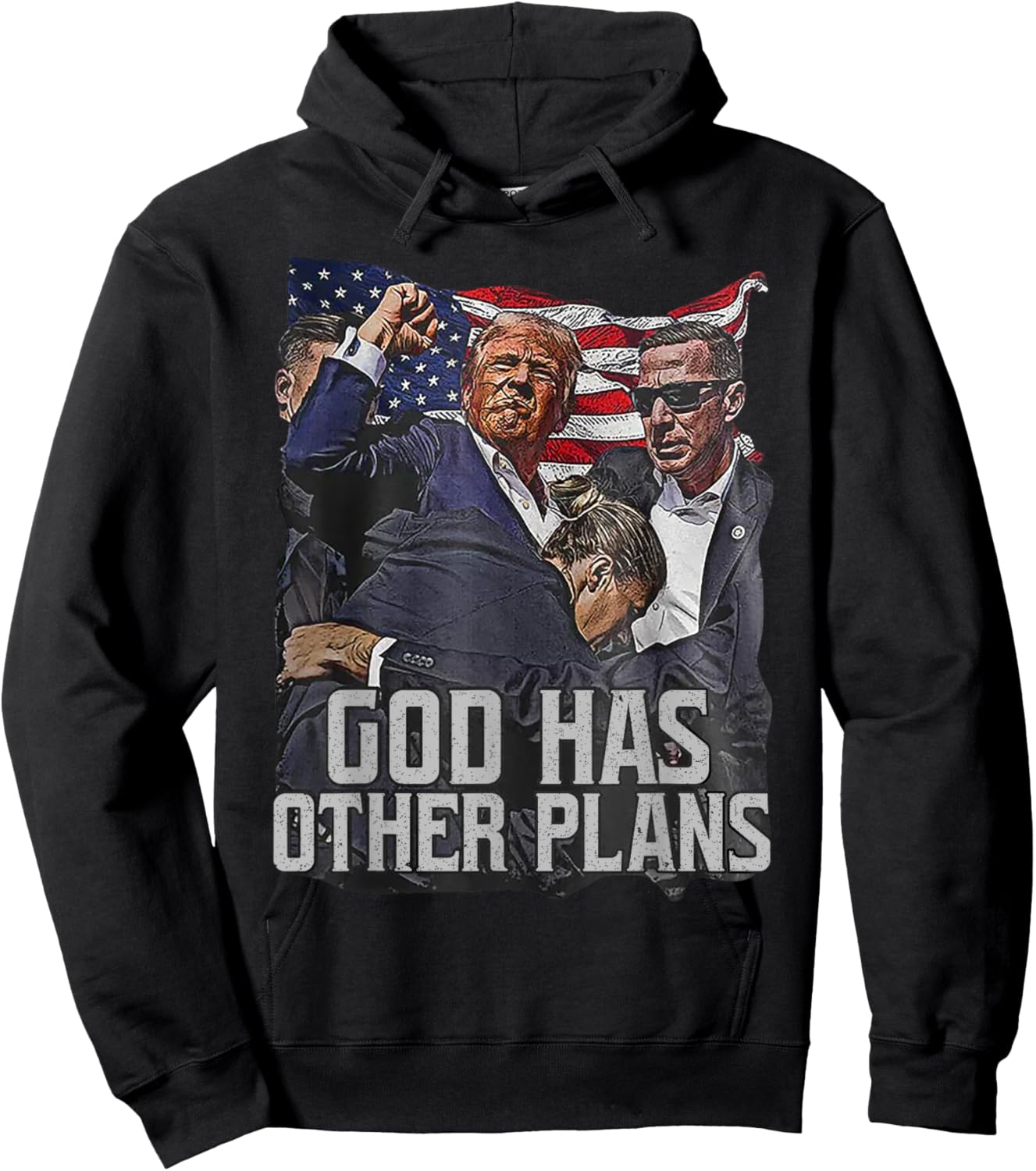 Trump God Has Other Plans Hoodie - Hoodie | Black