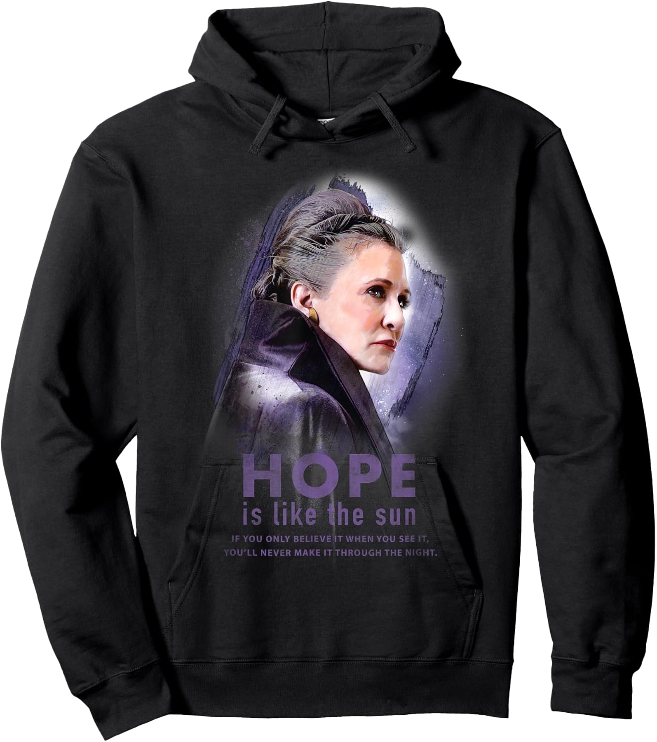 Star Wars General Leia Organa Hope Is Like the Sun Hoodie - Hoodie | Black