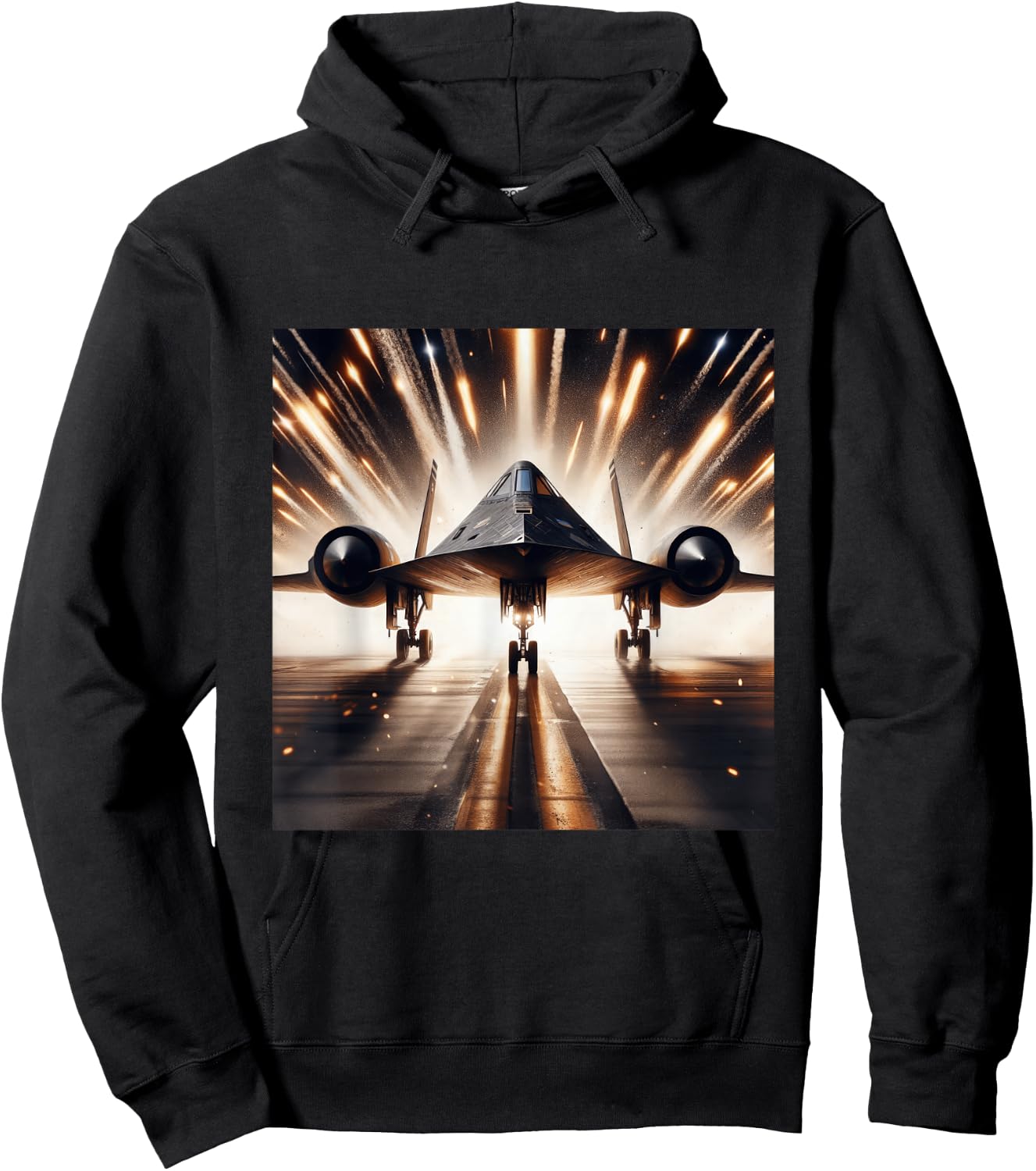 SR 71 Blackbird Fighter Jet Military Aircraft Hoodie - Hoodie | Black