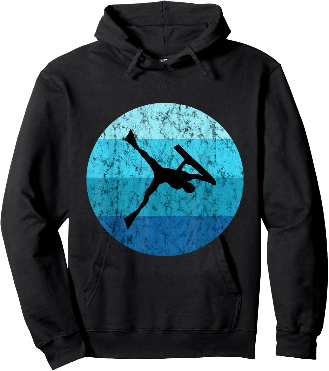 Bodyboard Surfer Retro Vintage Ocean Water Sport Bodyboarder Hoodie - Hoodie | Black