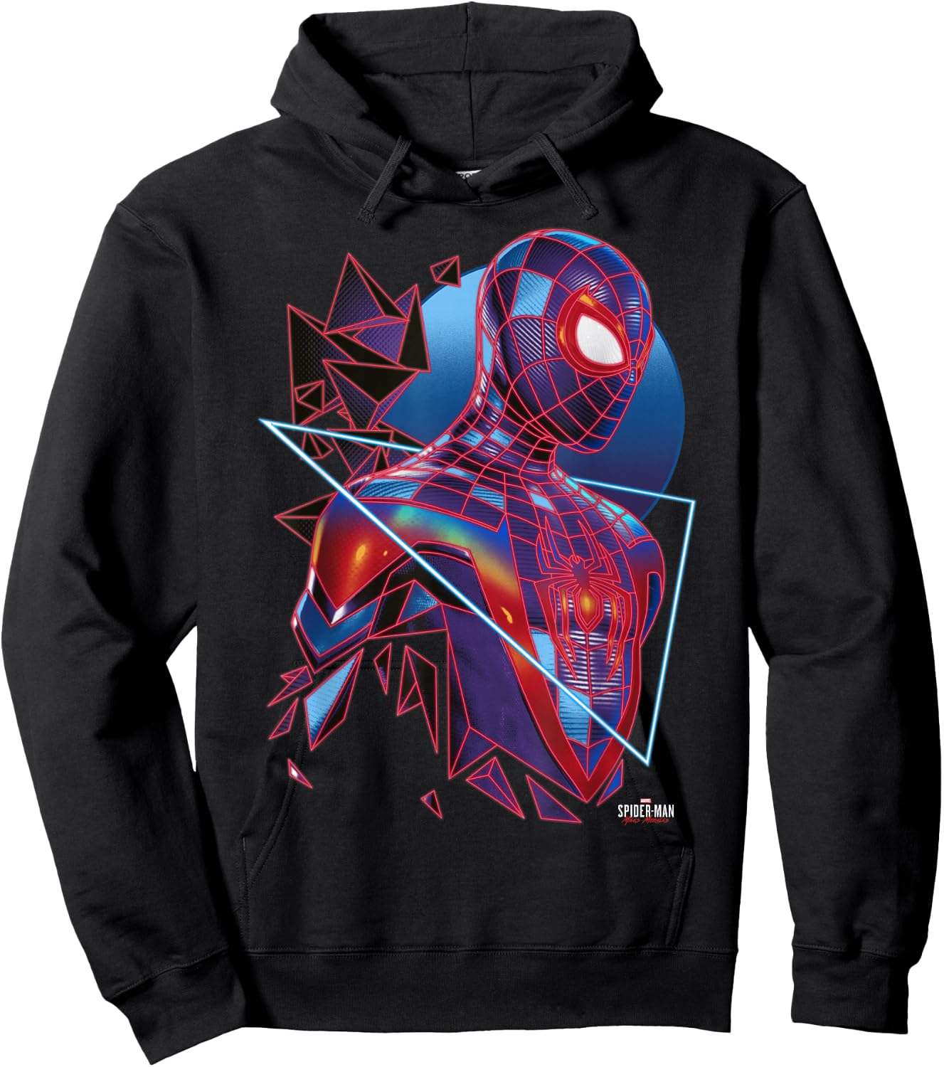 Marvel Spider-Man: Miles Morales Shattered Portrait Hoodie - Hoodie | Black