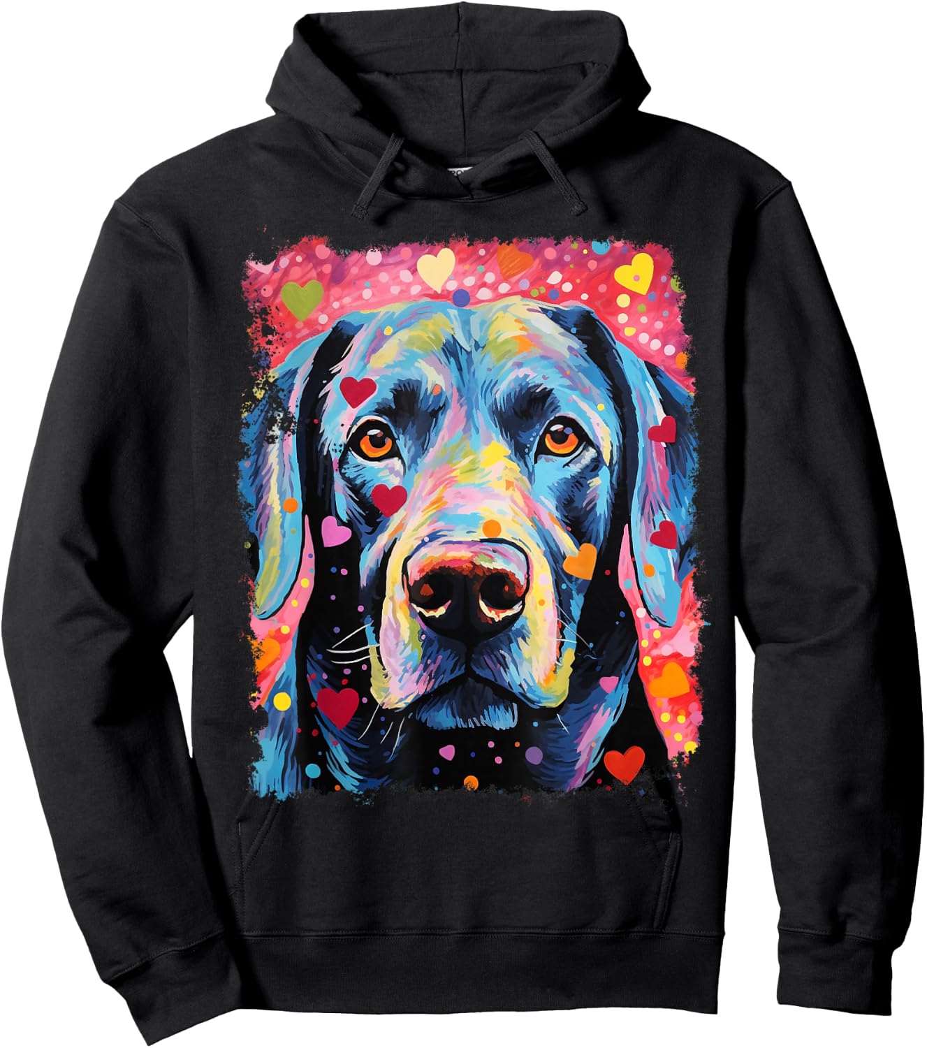 Labrador Retriever Valentine's Day Hoodie - Hoodie | Black