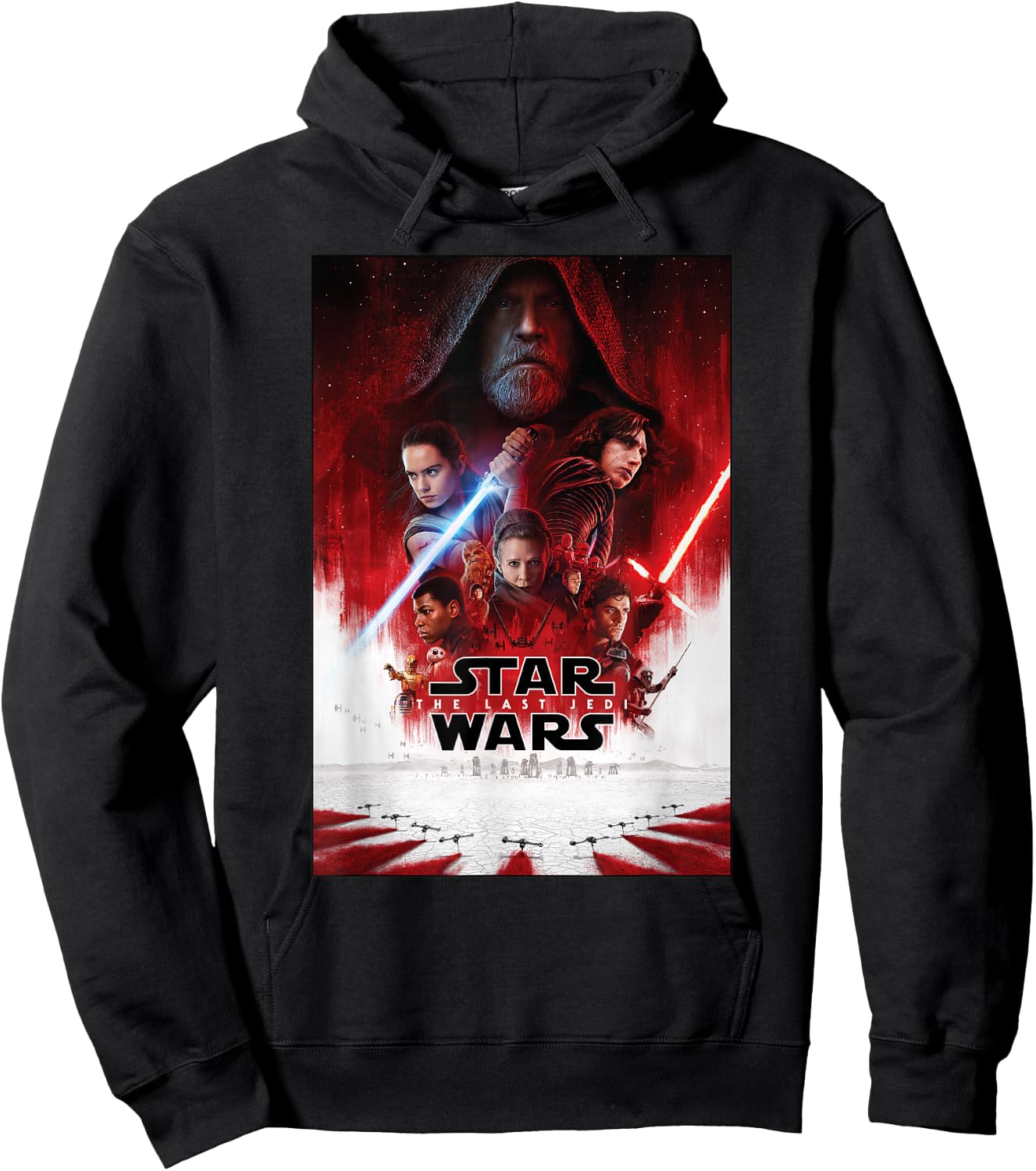 Star Wars The Last Jedi Movie Poster Hoodie - Hoodie | Black