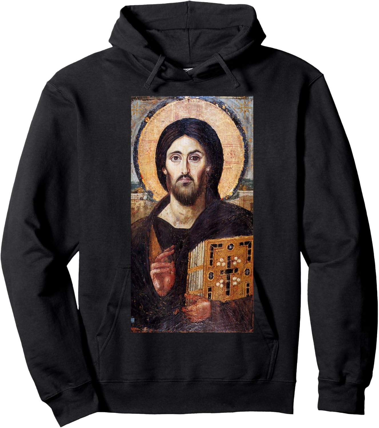 Jesus Christ Pantocrator Sinai Orthodox Christian Icon Gifts Hoodie - Hoodie | Black